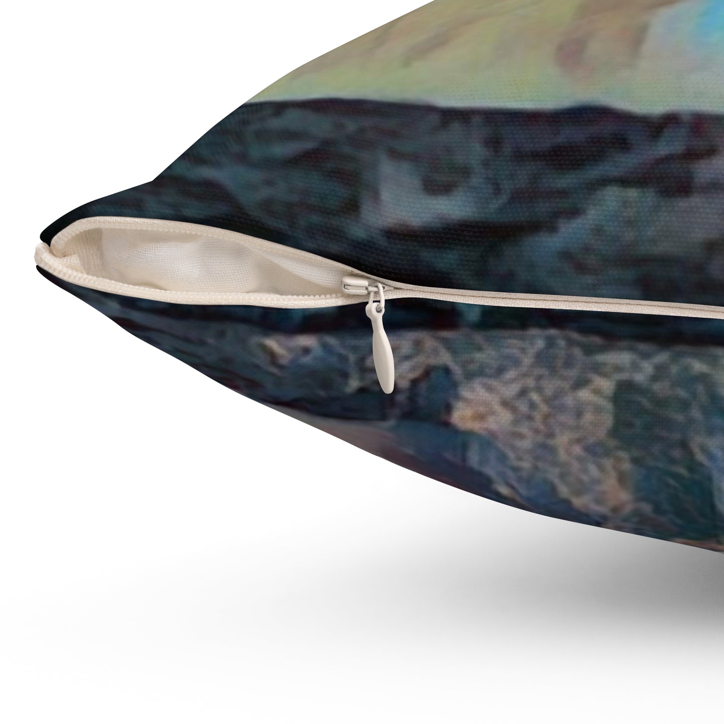 Spun Polyester Square Pillow ... An Extraordinary Humpback Breach ... 'With Explosive Energy' ... Family Archives (KPH) ... Circa: 21st Century. Maui, HI ... Original Works ...