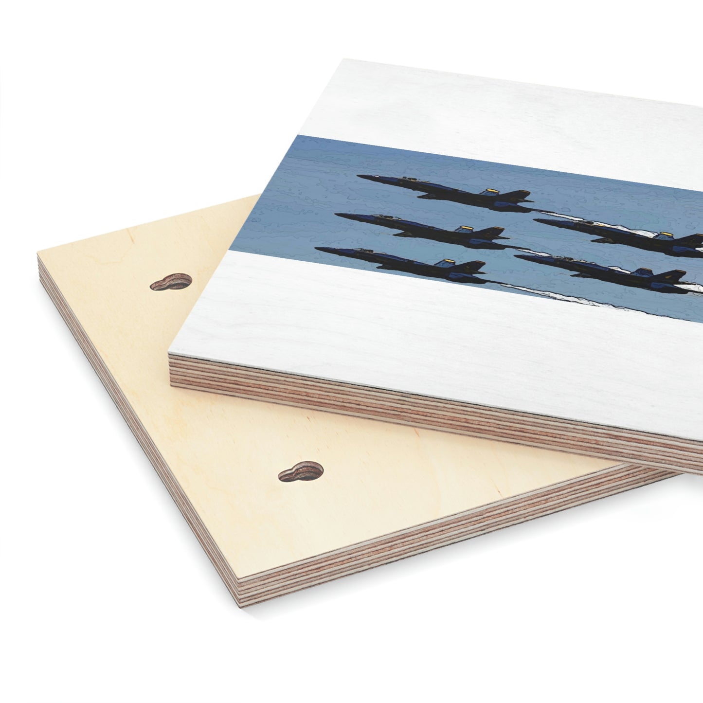 Wood Canvas ... Seattle Seafair ..."Blue Angels Run Over Lake Washington" ... Circa Mid 1980's ... Dr FJ Holt ... Original Works ...