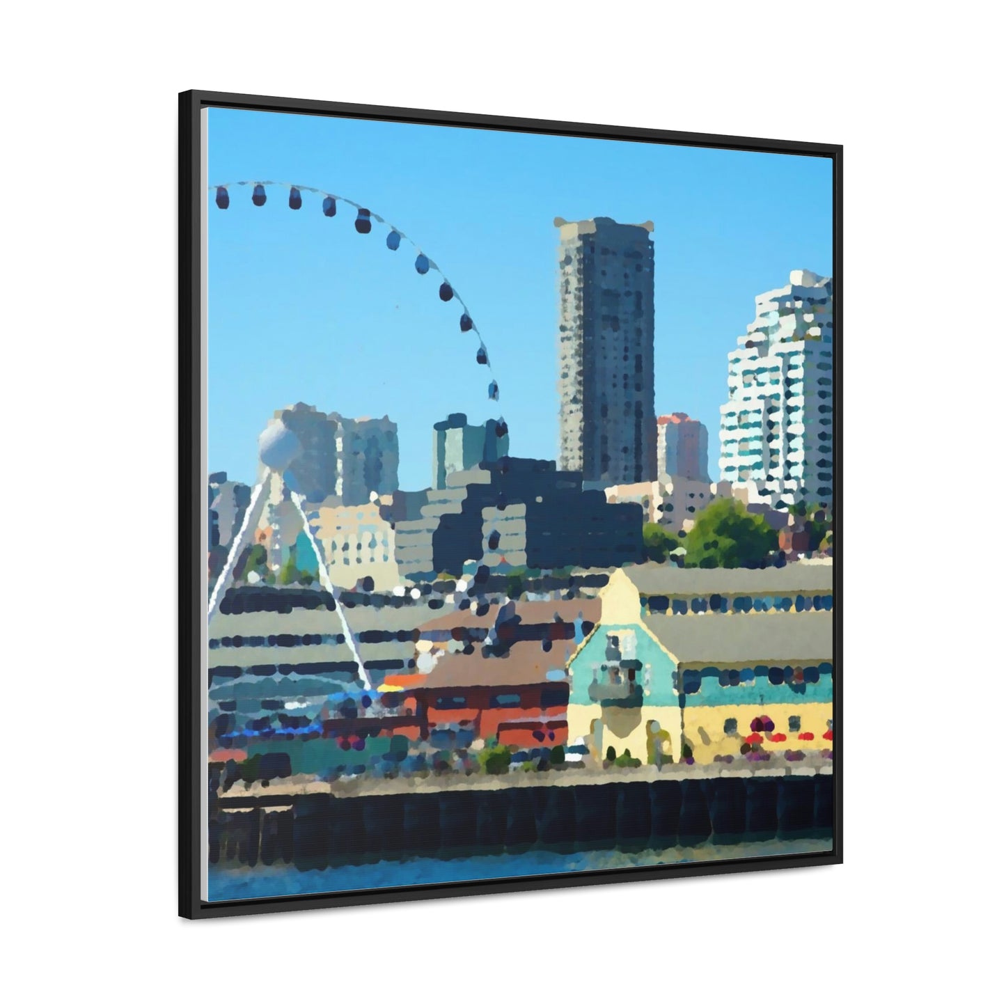 Gallery Canvas Wraps, Square Frame ... That Classic Wheel ... 'Seattle's Wheel' ... & Old Classic Waterside Vendors ...  'Family Archives' ... Original Works ...