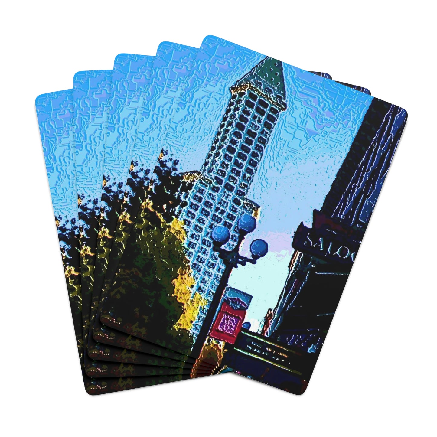 Custom Poker Cards ...  Pioneer Square & Smith Tower ... 'That World Famous View' ... Colleague Supplied Photo ... Original Works ...