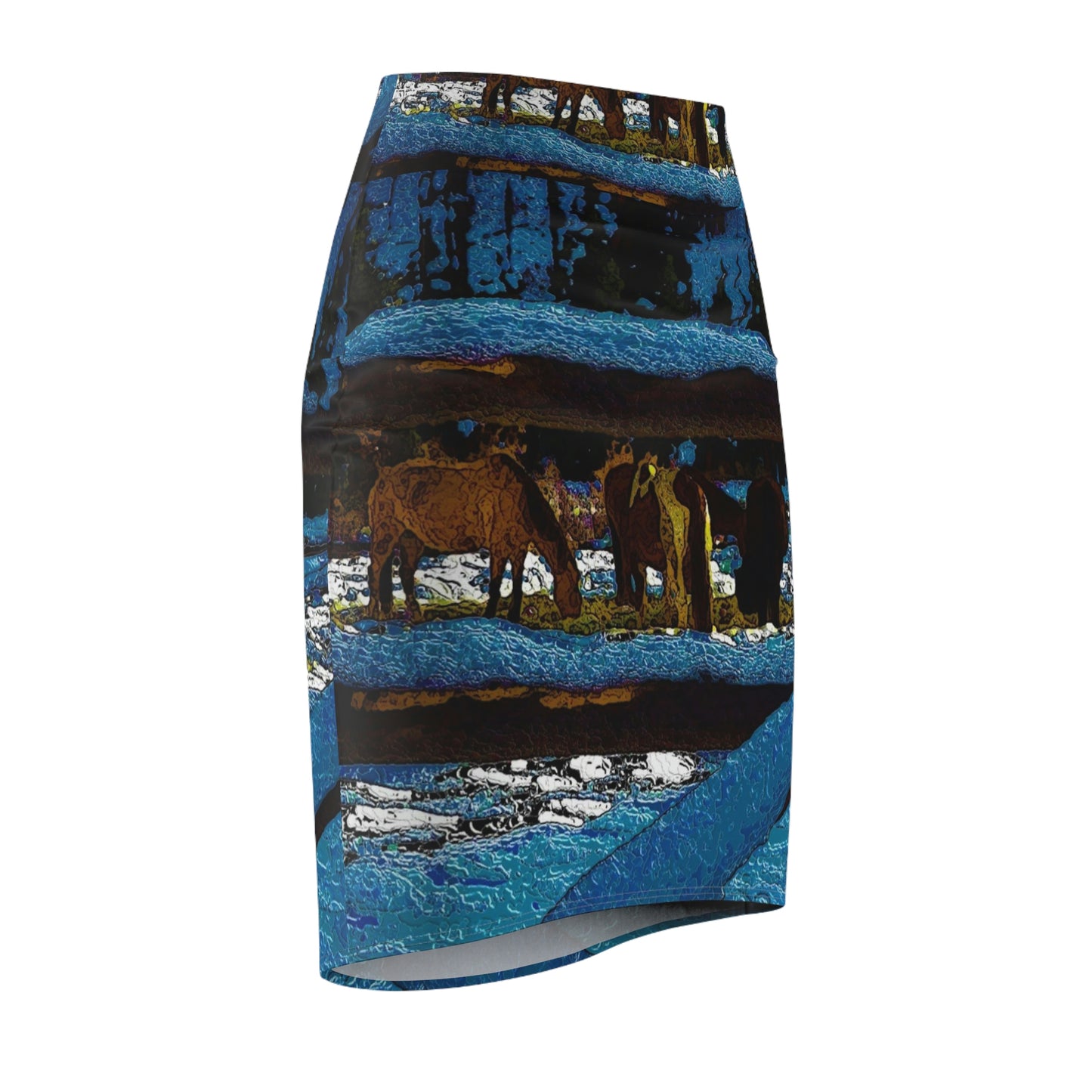 Women's Pencil Skirt ... A Horse ... A Saddle ...  Foraging Through The Snow ...  An_Asses 'Cry' ... Central Idaho, November 2022 ...  Original Works ...