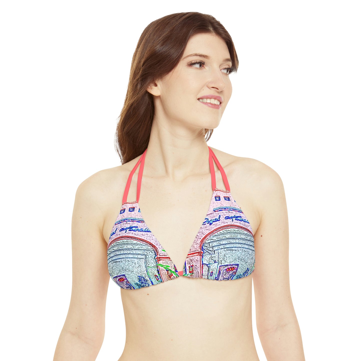 Strappy Bikini Set ... "La Grande Entree" At: 'The Pink Palace' ... The Royal Hawai'ian ... Honolulu, HI ... '27Oct2014' ... Original Works ...