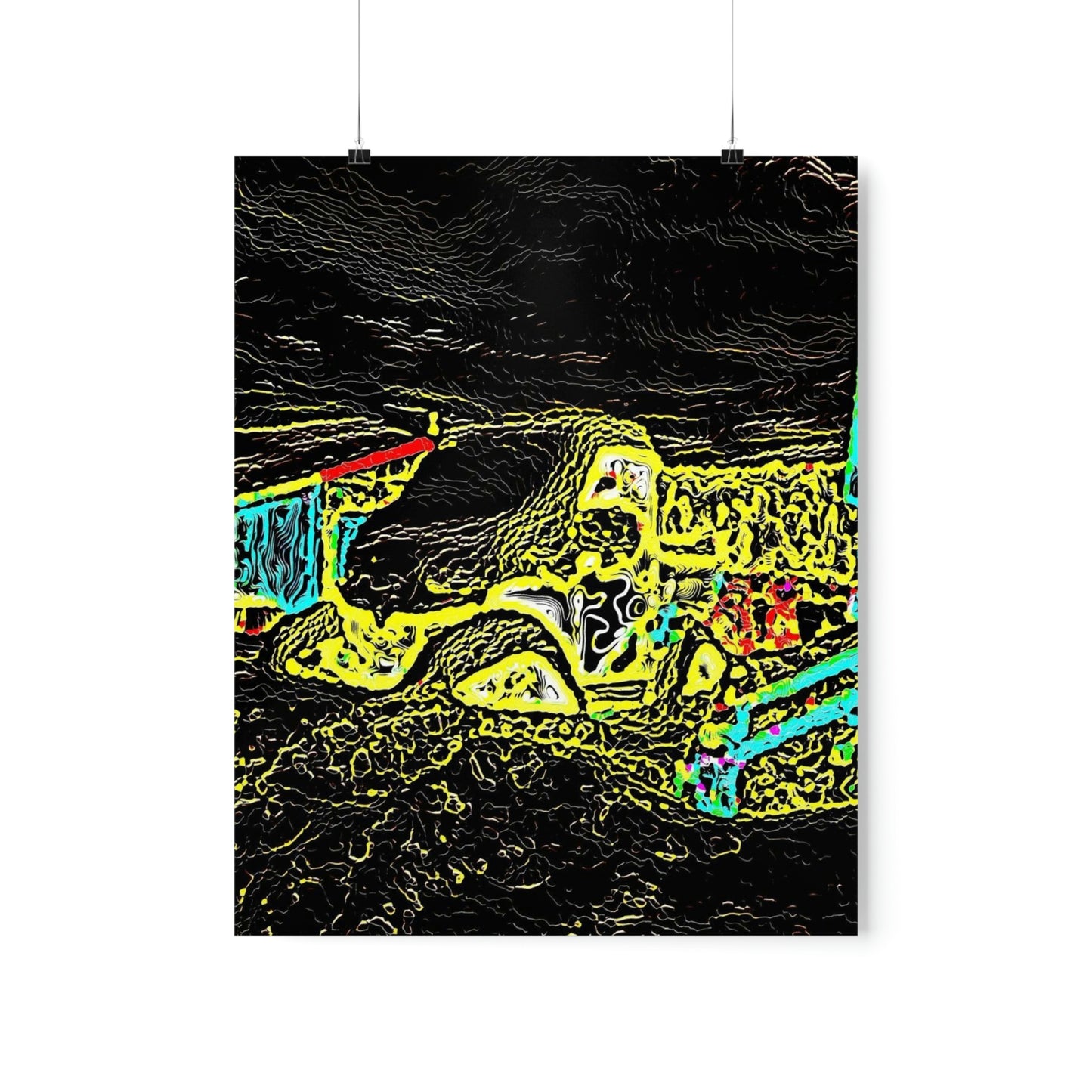 Premium Matte Vertical Posters ... "Snow Vehicle In Snow Storm At-Rest" ... Circa 12Mar23 ... Central Idaho ... 18-Hours Rendering Time: Original Works ...