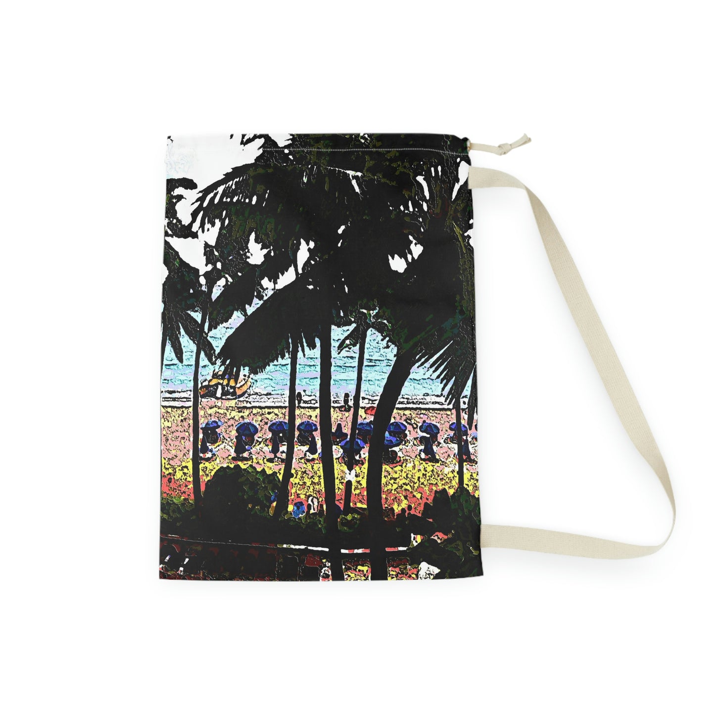 Laundry Bag ... "A Beautiful Beach Amongst The Palms" ... The Outrigger Waikiki, Honolulu, Oahu ... Original Works ...