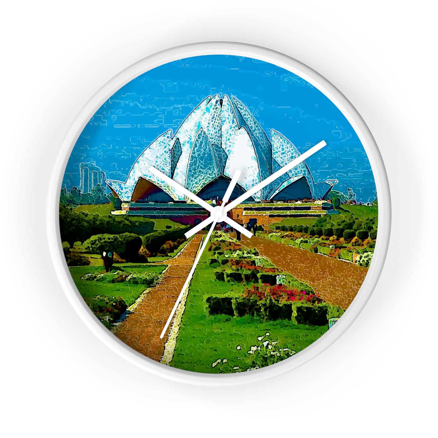 Wall clock ... 'Bahai'i House-Of-Worship' ... "Lotus Temple: Delhi, India, 2008" ... Original Works ...
