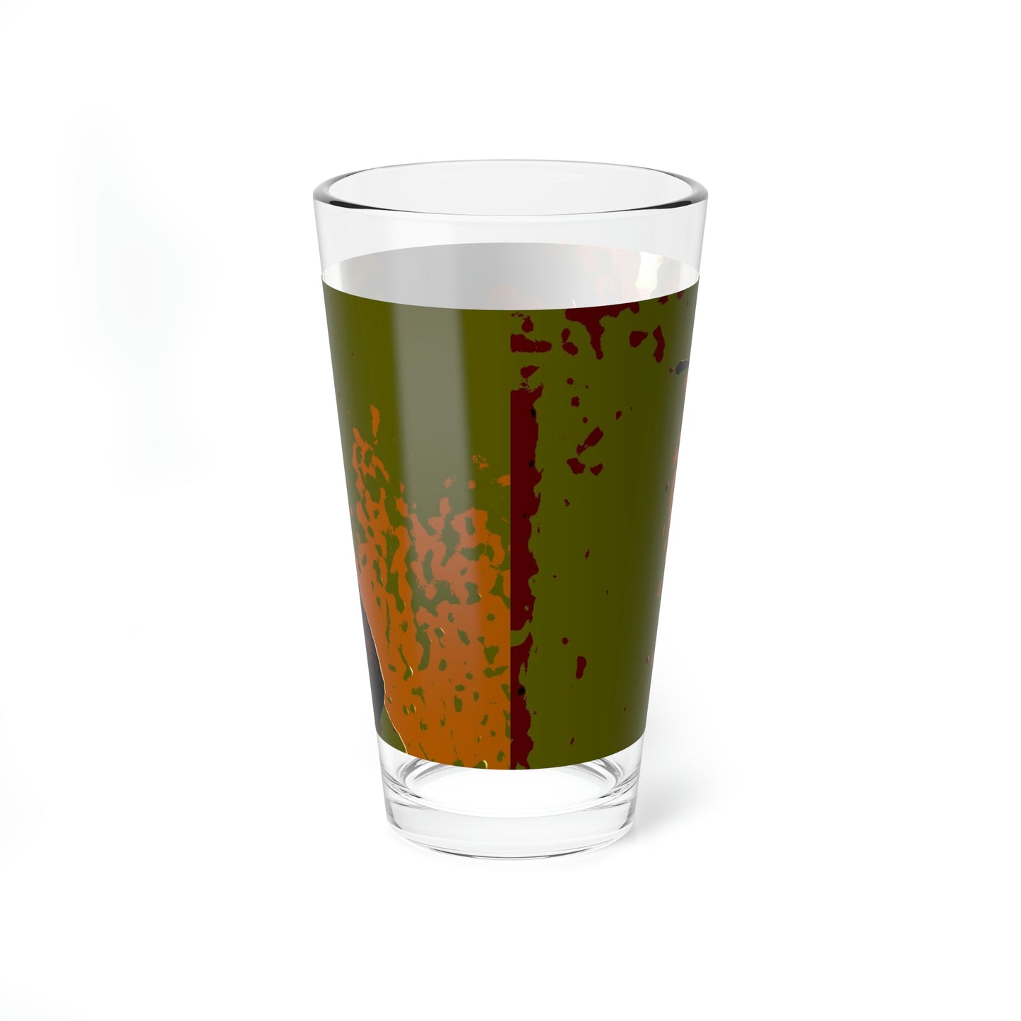 Mixing Glass, 16oz ...  A Colleague Overseas ... 'Enjoying A Fag' ... Original Works ... "April Fools 2023" ... Hot-Tranny-Smoke ...