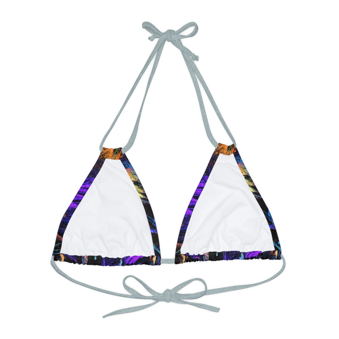 Strappy Triangle Bikini Top (AOP) ... "The Royal Hawai'ian: Waikiki Beach_Beach" ... Honolulu, HI ... Ocotber 2014 (Halloween) ... Original Works ...