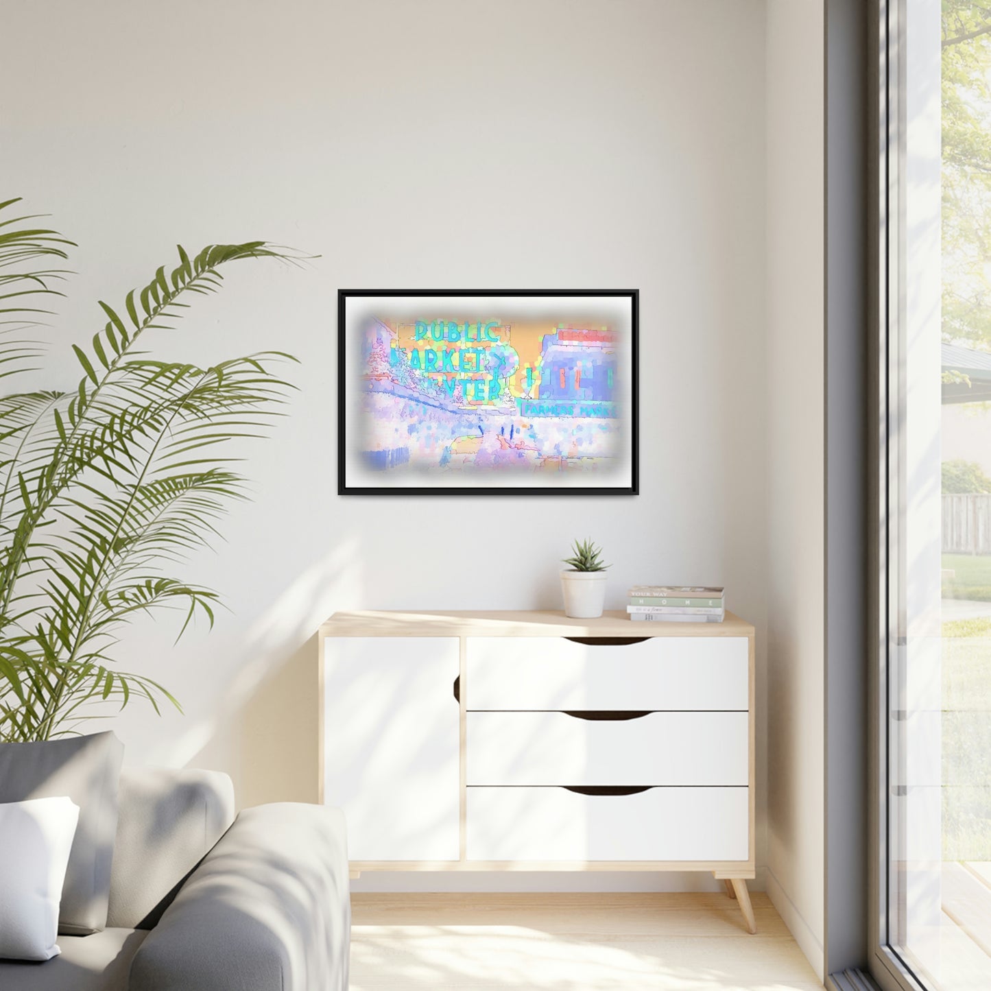 Matte Canvas, Black Frame ... PPM: Pike Place Market ... Original Work ... Winter 2022 ...