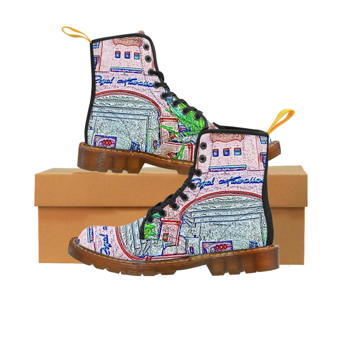 Men's Canvas Boots ... "La Grande Entree" At: 'The Pink Palace' ... The Royal Hawai'ian ... Honolulu, HI ... '27Oct2014' ... Original Works ...