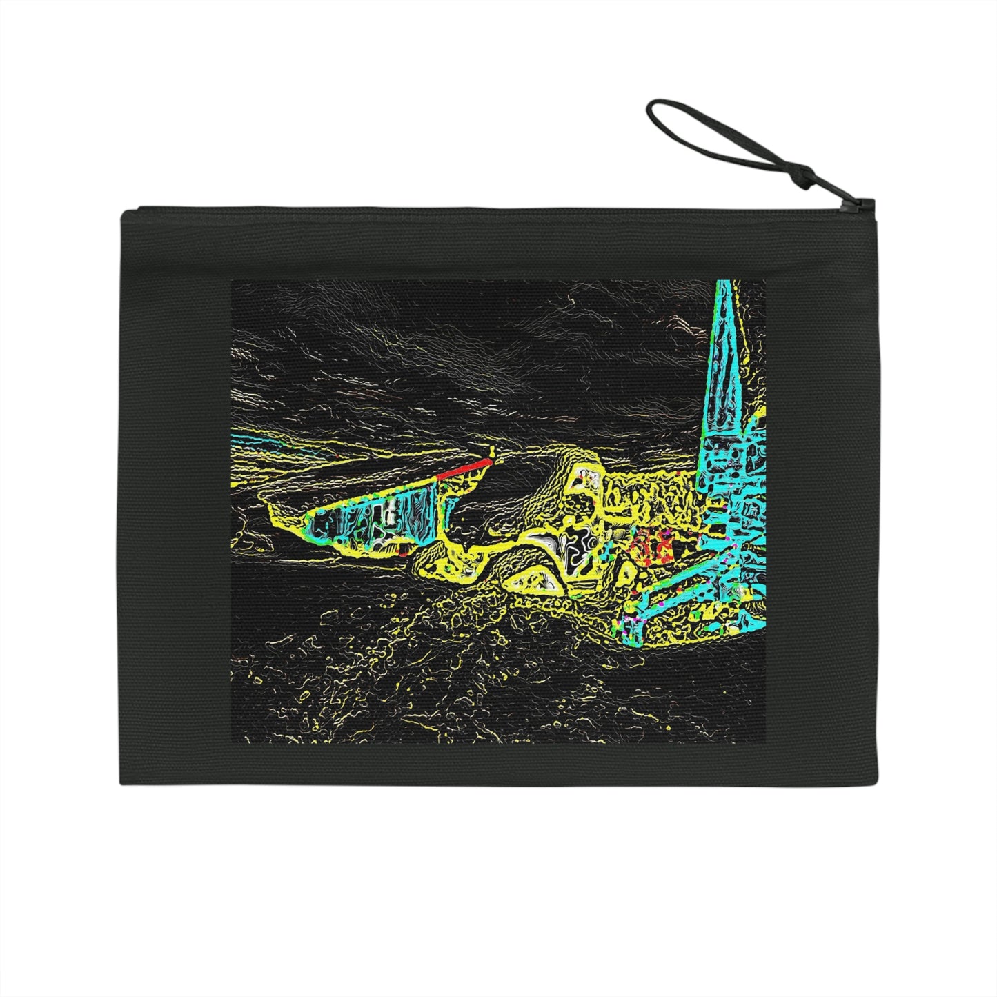 Pencil Case ... "Snow Vehicle In Snow Storm At-Rest" ... Circa 12Mar23 ... Central Idaho ... 18-Hours Rendering Time: Original Works ...
