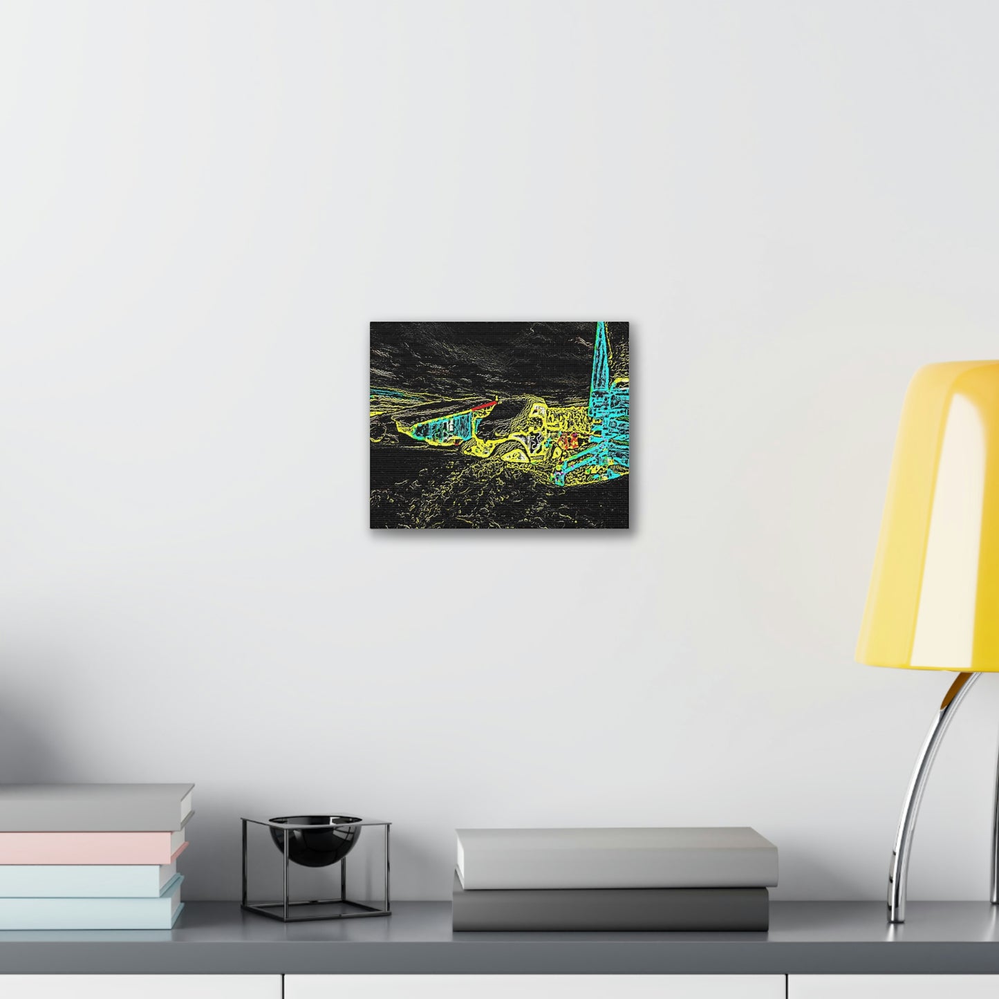 Polyester Canvas ... "Snow Vehicle In Snow Storm At-Rest" ... Circa 12Mar23 ... Central Idaho ... 18-Hours Rendering Time: Original Works ...