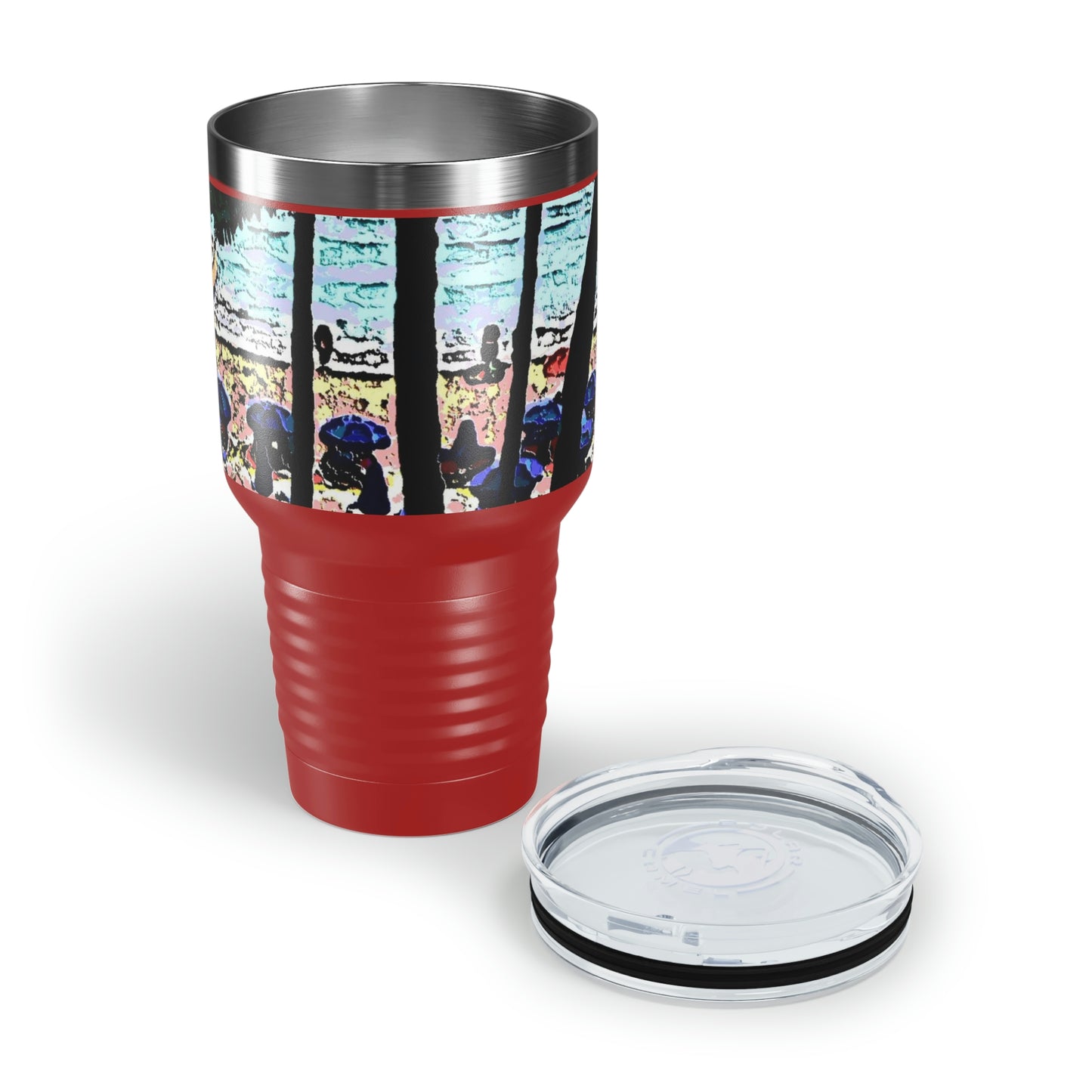 Ringneck Tumbler, 30oz ... "A Beautiful Beach Amongst The Palms" ... The Outrigger Waikiki, Honolulu, Oahu ... Original Works ...