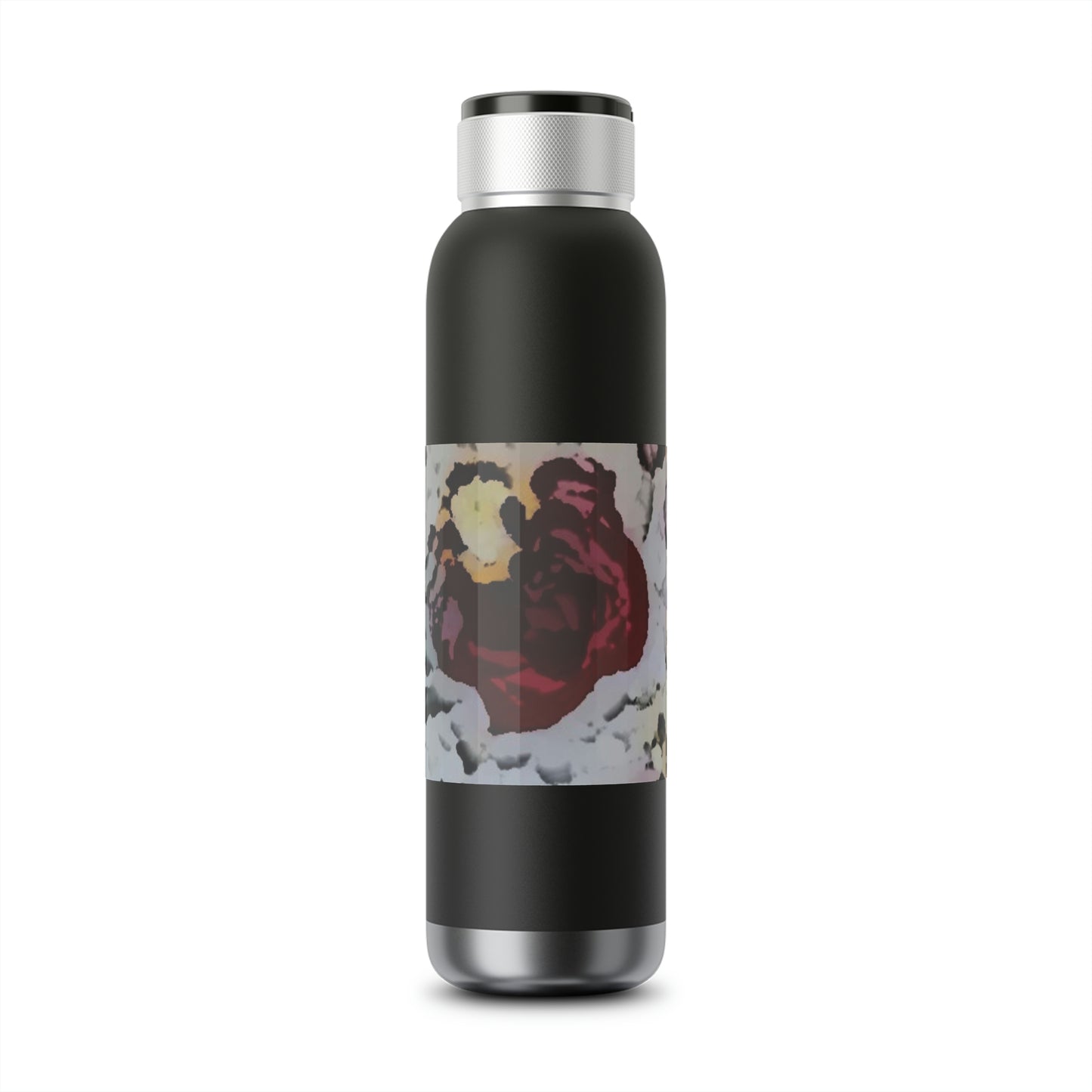 Soundwave Copper Vacuum Audio Bottle 22oz ... "A Friendly Flower" ... Pointsettia 'Pointing' ... Original Works ... (Supplied Photograph) ...