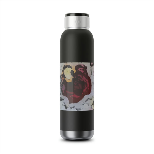 Soundwave Copper Vacuum Audio Bottle 22oz ... "A Friendly Flower" ... Pointsettia 'Pointing' ... Original Works ... (Supplied Photograph) ...