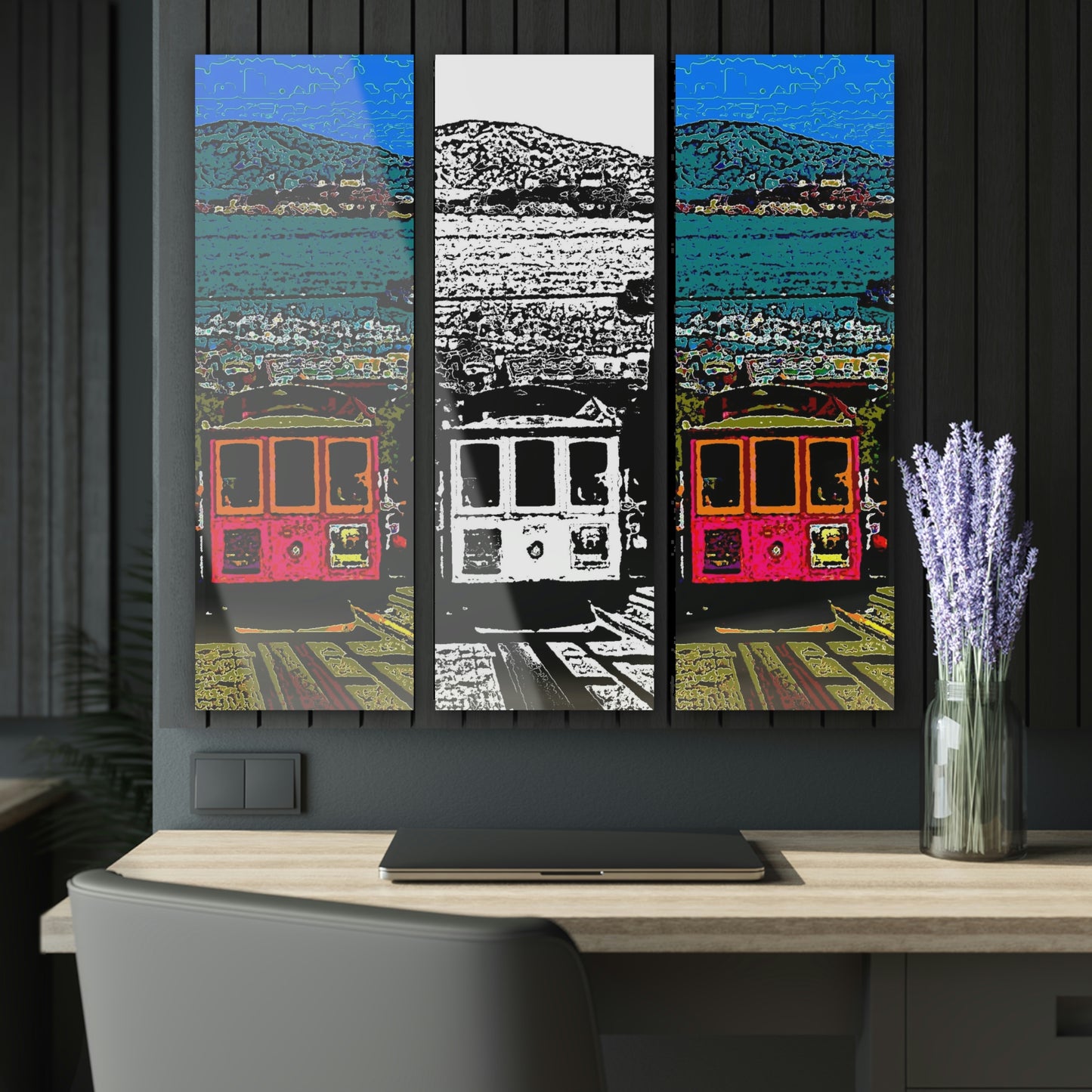Acrylic Prints (Triptych) ... San Francisco ... 'A Rice-A-Roni-A-San Francisco Treat' ... "A Cable Car Classic" ... Family Archives: 1973 ... Original Works ...