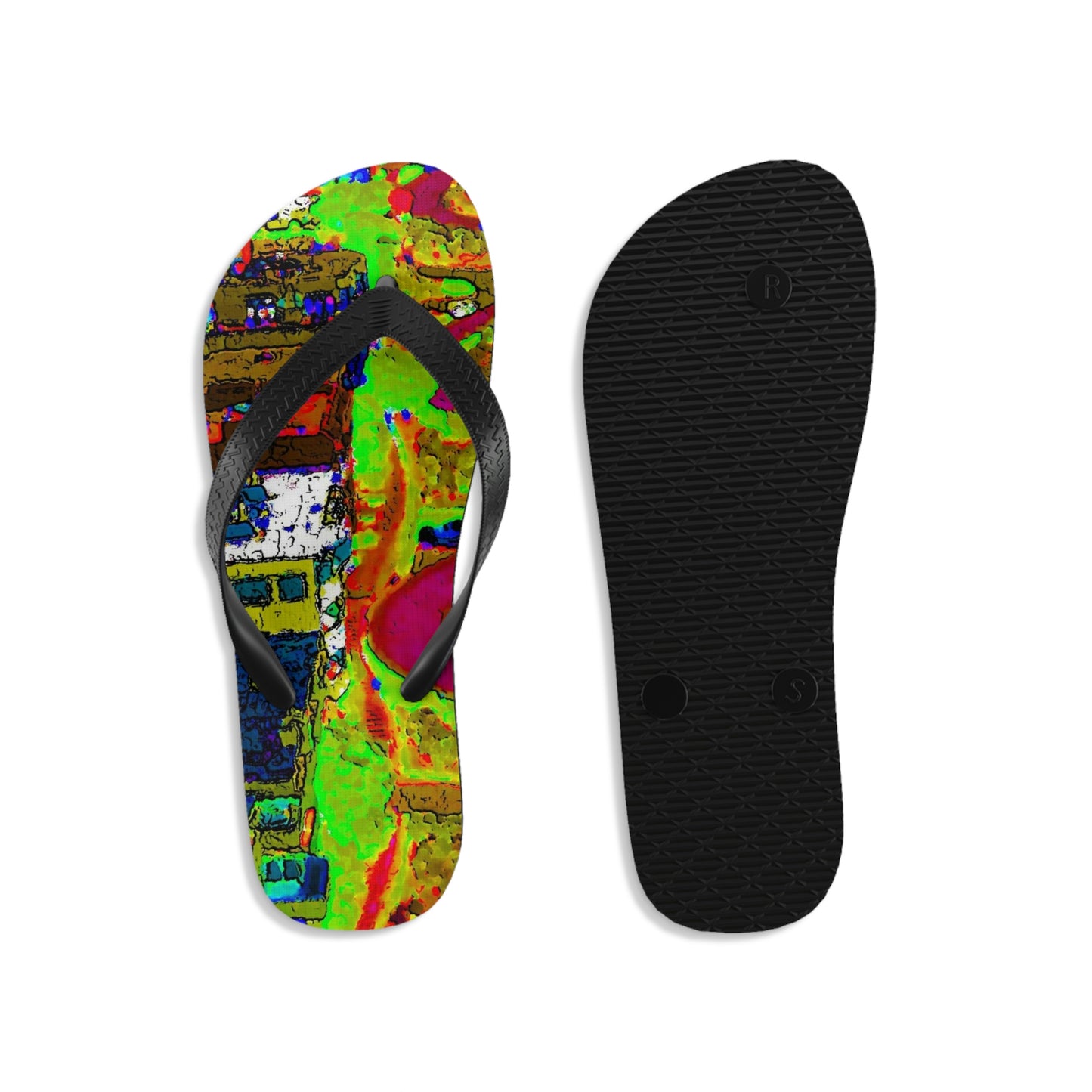 Unisex Flip-Flops ... A Crazy Street ... 'Eight Winding Curve-Switchbacks' ... "Lombard Street, San Francisco, CA' ... Family Archives: 1970's ... Original Works ...