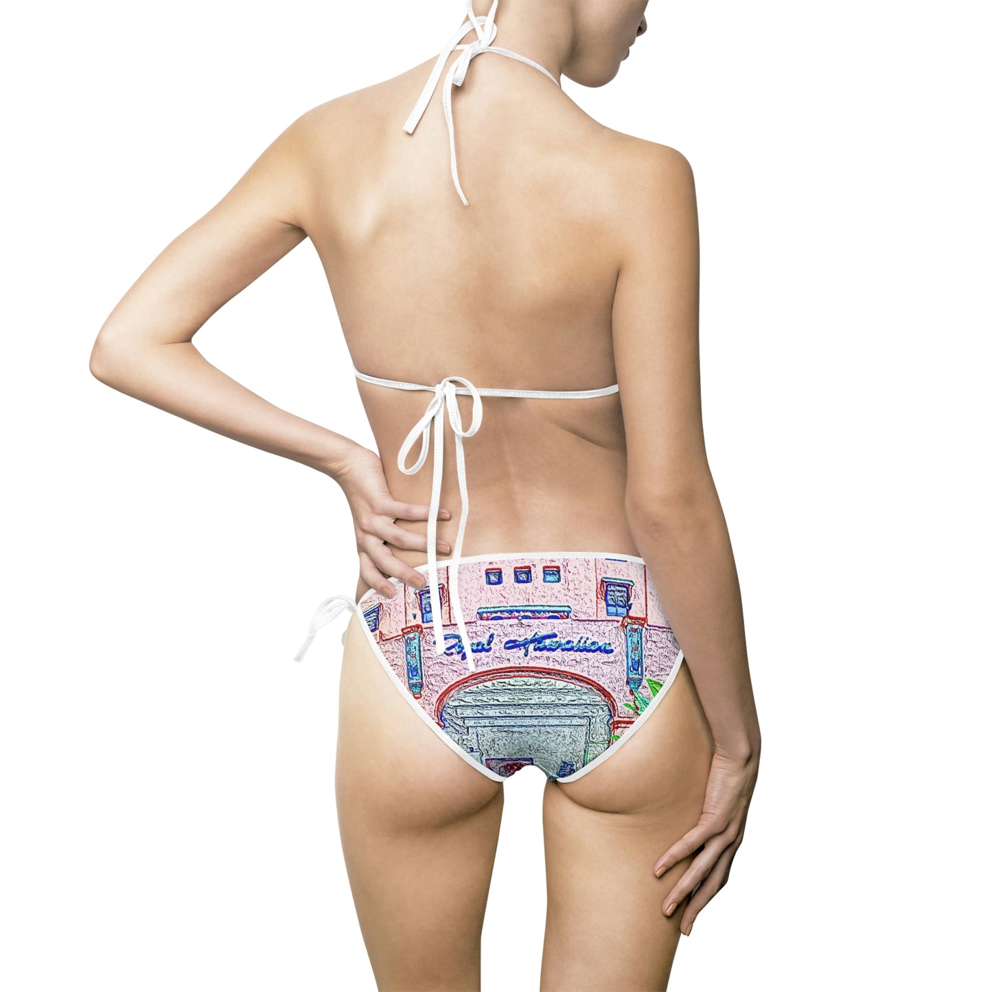 Women's Bikini Swimsuit ... "La Grande Entree" At: 'The Pink Palace' ... The Royal Hawai'ian ... Honolulu, HI ... '27Oct2014' ... Original Works ...