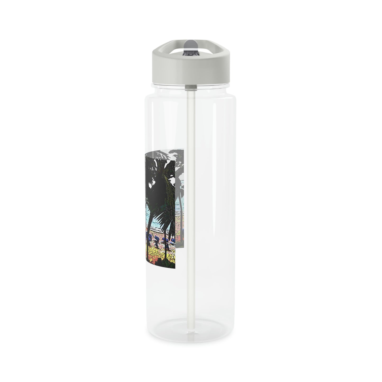 Tritan Water Bottle ... "A Beautiful Beach Amongst The Palms" ... The Outrigger Waikiki, Honolulu, Oahu ... Original Works ...