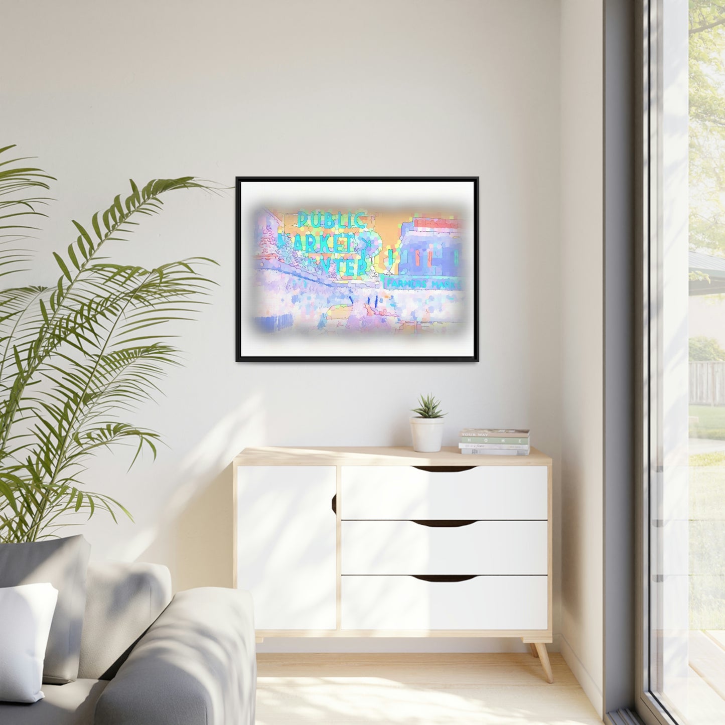 Matte Canvas, Black Frame ... PPM: Pike Place Market ... Original Work ... Winter 2022 ...