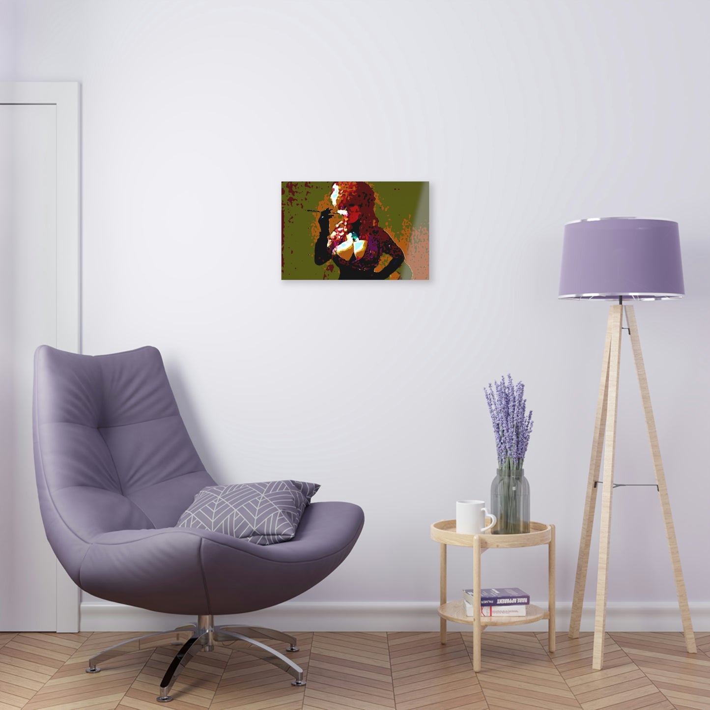Acrylic Prints ... A Colleague Overseas ... 'Enjoying A Fag' ... Original Works ... "April Fools 2023" ... Hot-Tranny-Smoke ...