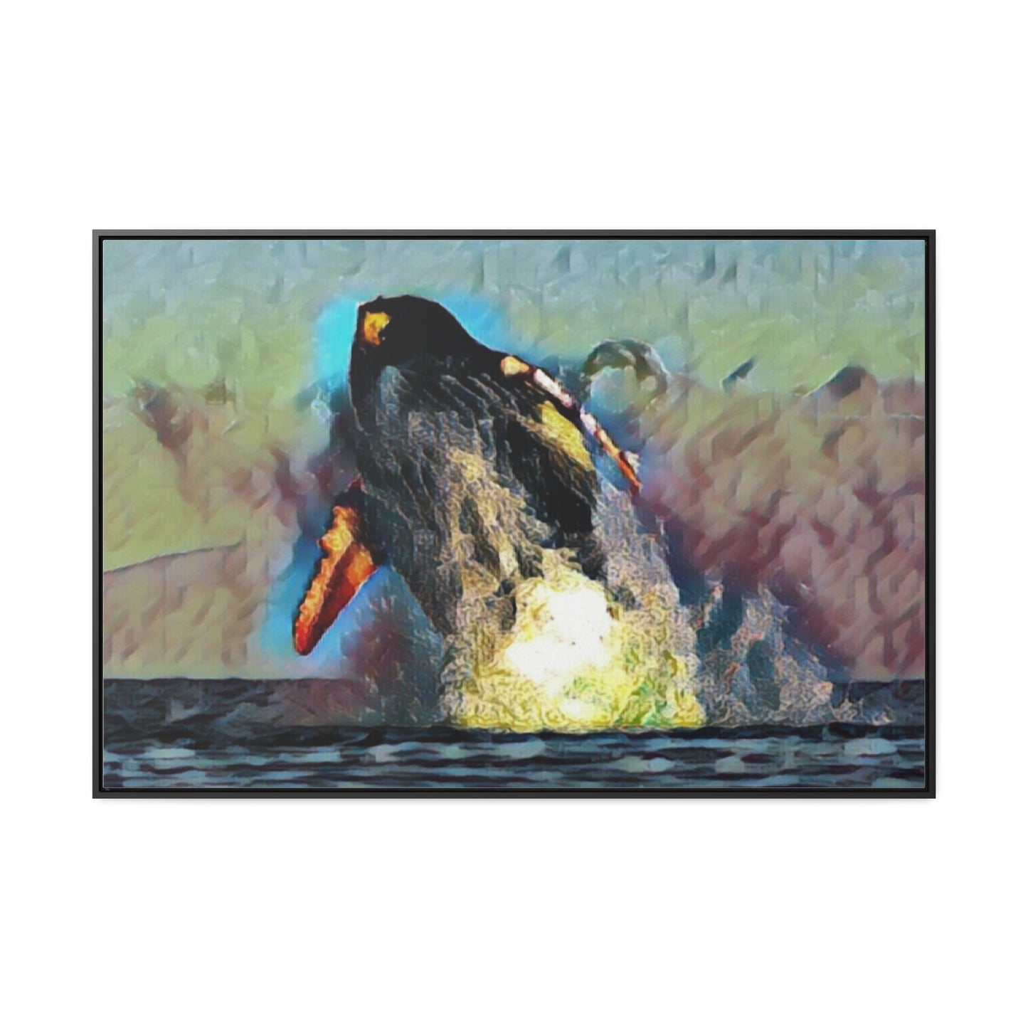 Gallery Canvas Wraps, Horizontal Frame ... An Extraordinary Humpback Breach ... 'With Explosive Energy' ... Family Archives (KPH) ... Circa: 21st Century. Maui, HI ... Original Works ...