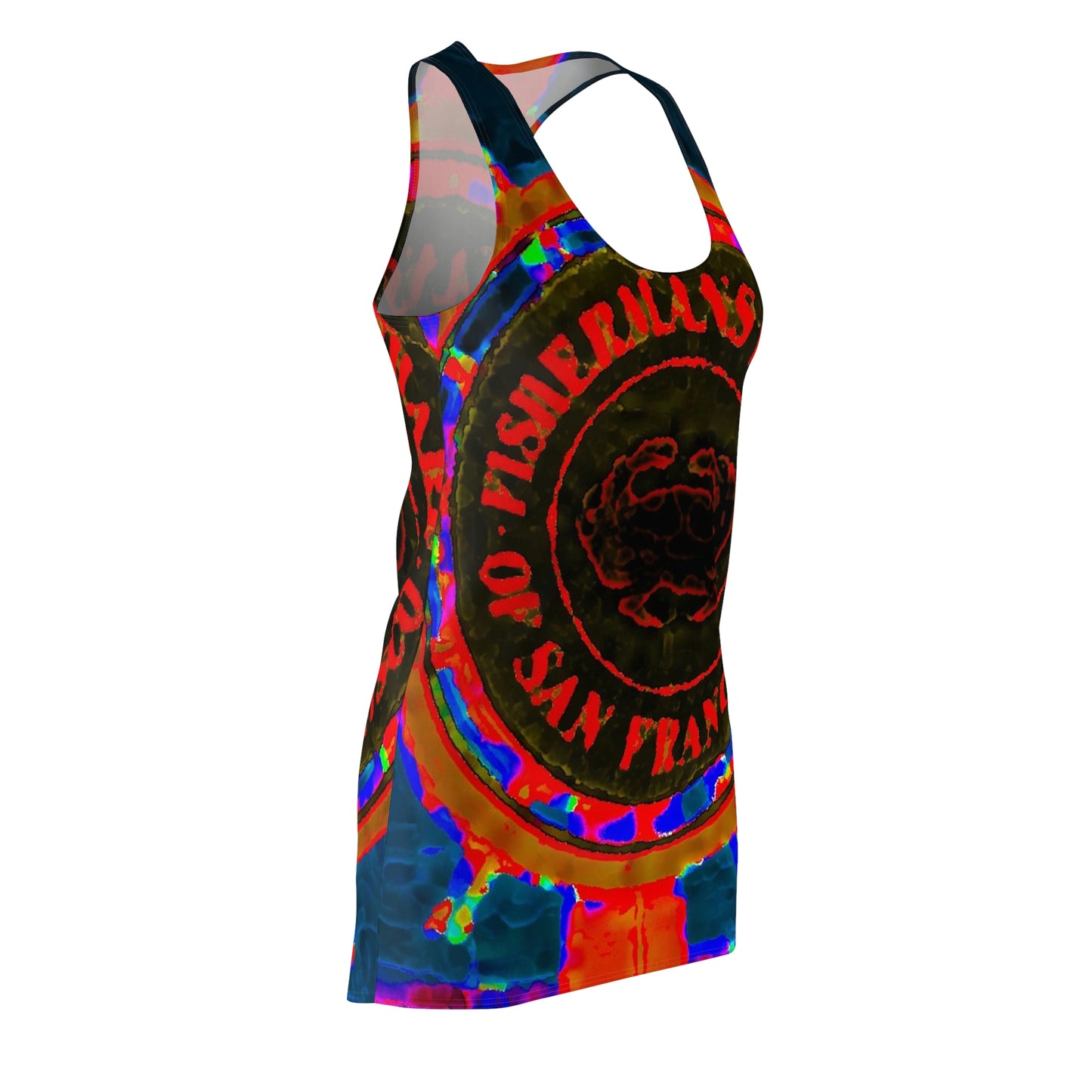 Women's Cut & Sew Racerback Dress ... "No.9 Fishermen's Grotto - Fishermen's Wharf, SF, California" ... Family Archives: 1970's ... Original Works ...