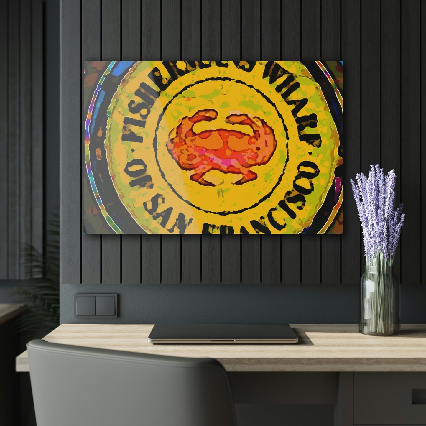 Acrylic Prints (French Cleat Hanging) ...  "No.9 Fishermen's Grotto - Fishermen's Wharf, SF, California" ... Family Archives: 1970's ... Original Works ...