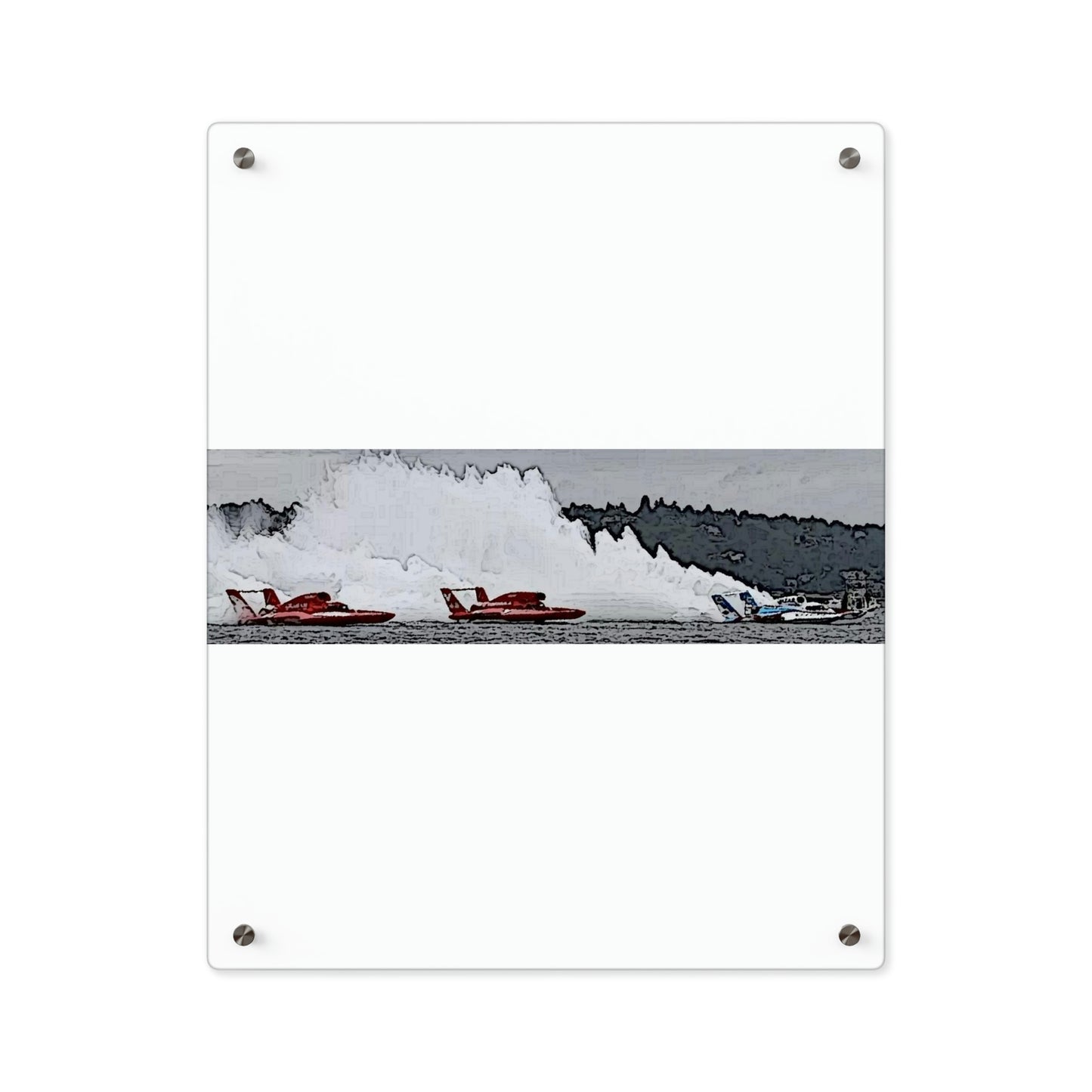 Acrylic Wall Art Panels ... Seattle Columbia Cup On Lake Washington ... "Dave Wilcox Heads For The Win" ... Associate Gift-Photo ... Original Works ...