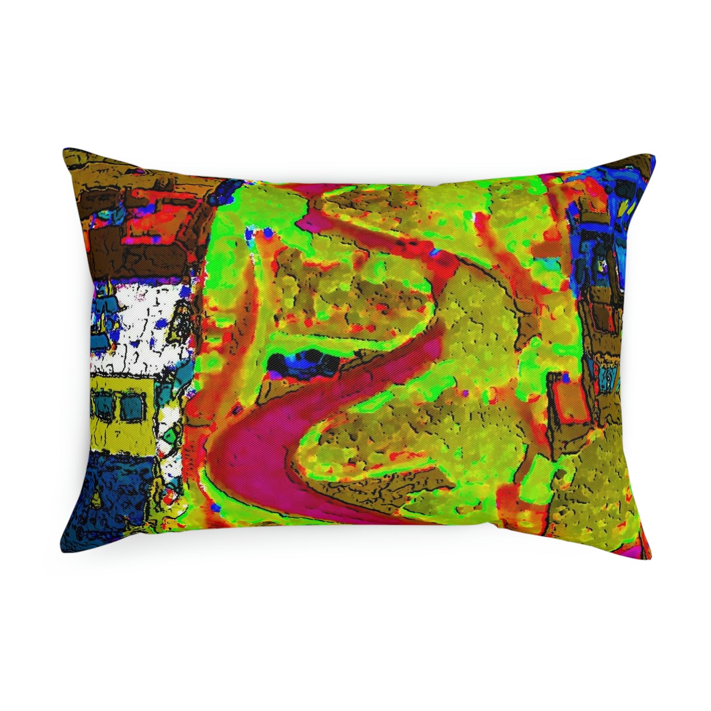 Cushion ... A Crazy Street ... 'Eight Winding Curve-Switchbacks' ... "Lombard Street, San Francisco, CA' ... Family Archives: 1970's ... Original Works ...