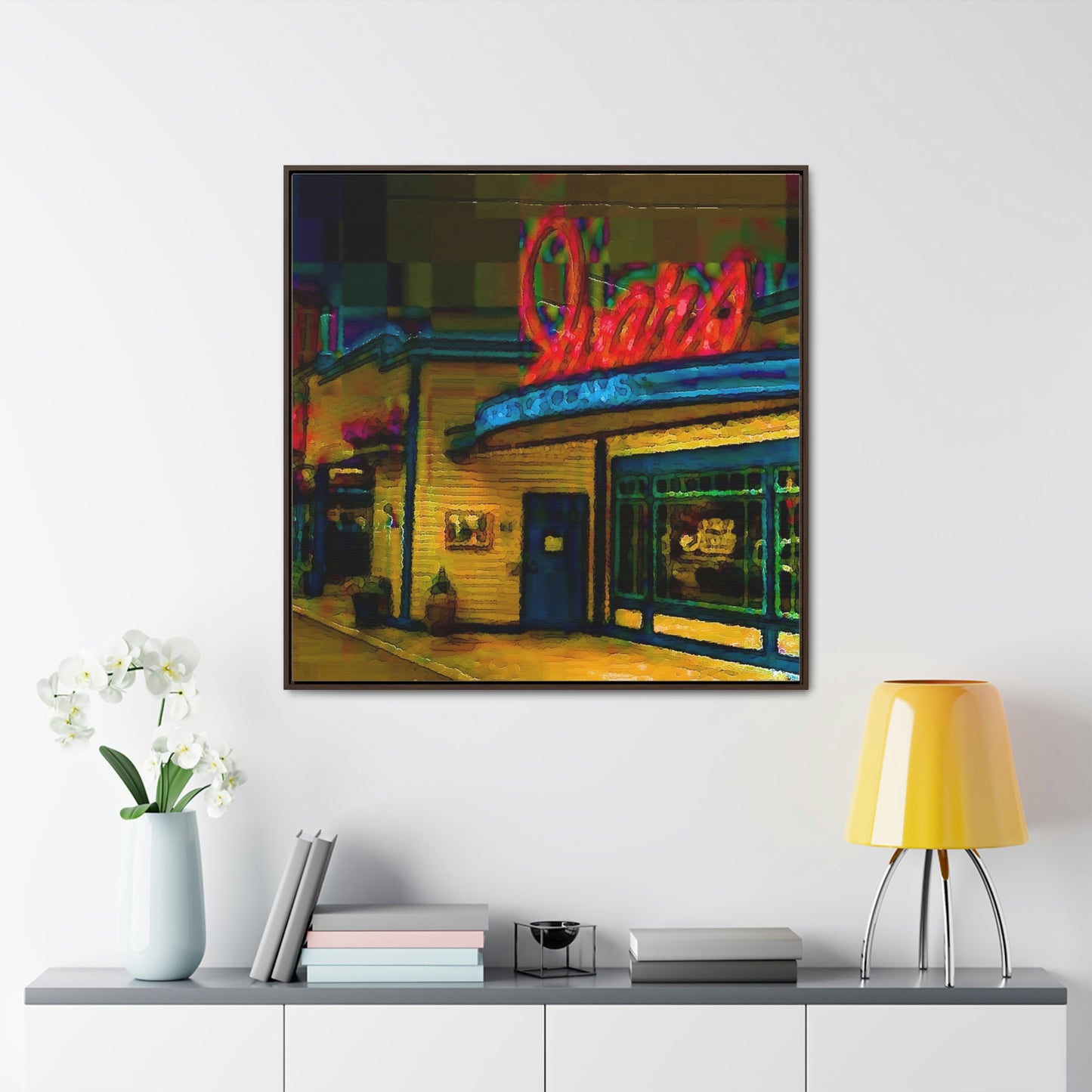 Gallery Canvas Wraps, Square Frame ...  In-A-Hurry & Stressed? ... Remember: Keep "Clam" ... Clam_Happy ...  'Ivars: Seattle Waterfront' ... Personal Archives ... Original Works ...
