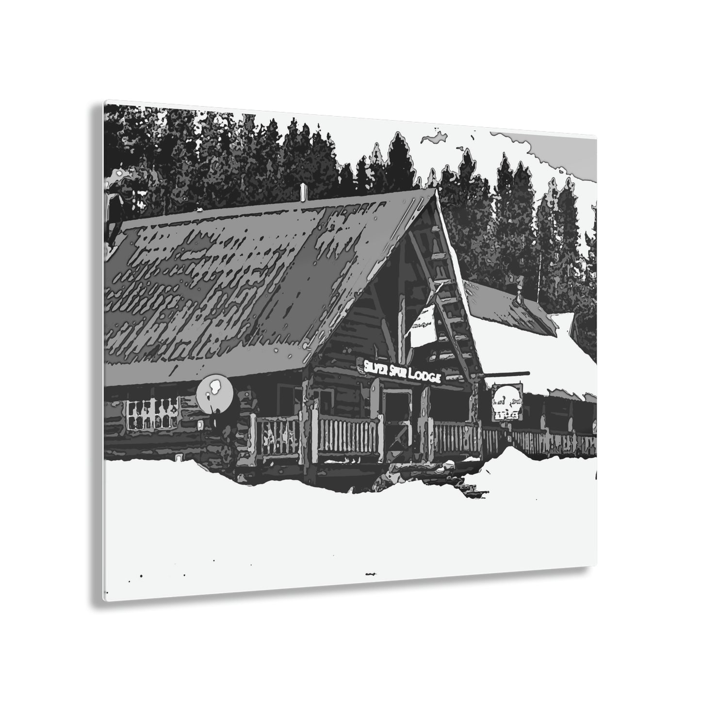 Acrylic Prints ... A Beautiful Lodge & Back-Country Outfitter In A Mountain Town ... 'Dixie, Idaho, November 2022' ... Original Works ...