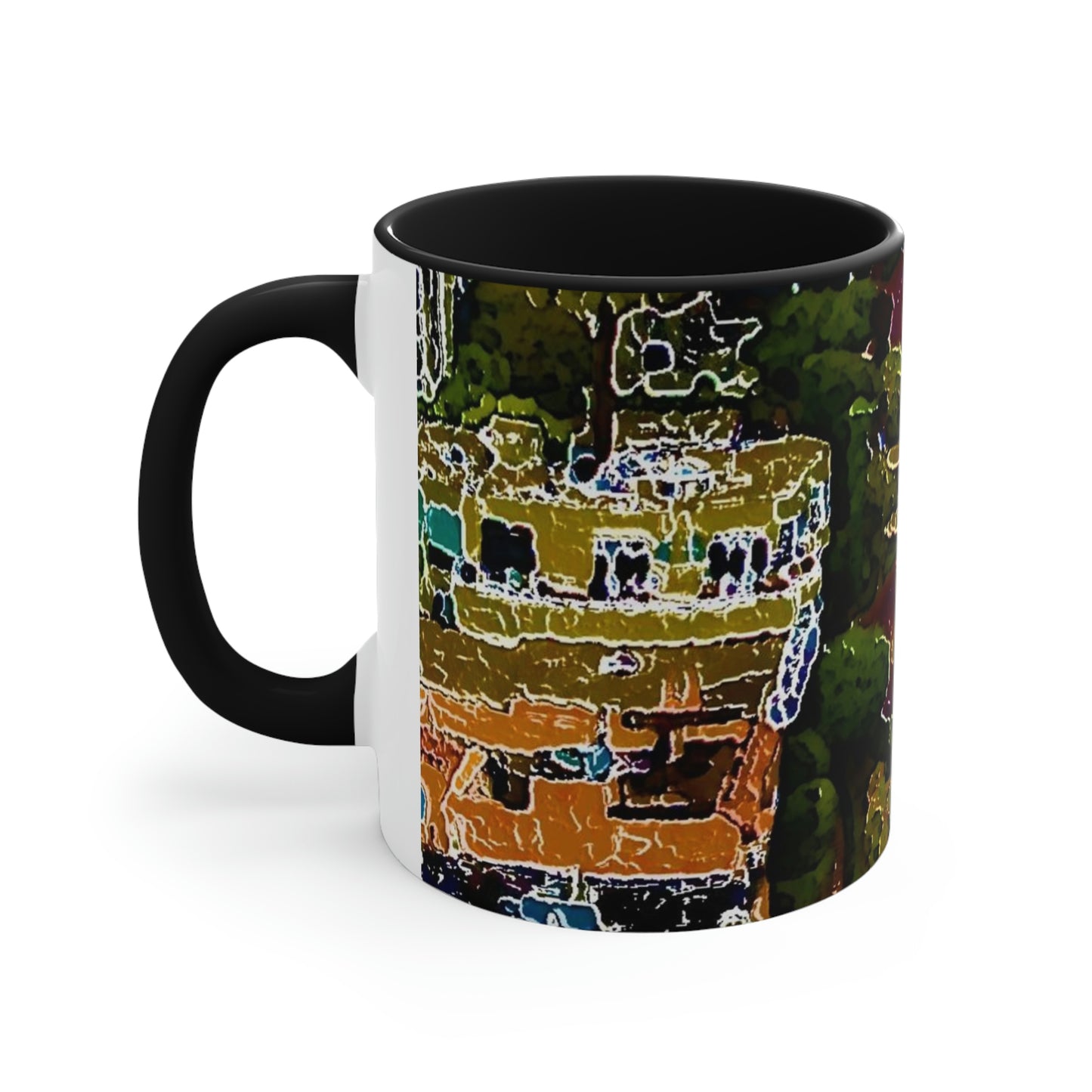 Accent Coffee Mug, 11oz ... A Crazy Street ... 'Eight Winding Curve-Switchbacks' ... "Lombard Street, San Francisco, CA' ... Family Archives: 1970's ... Original Works ...