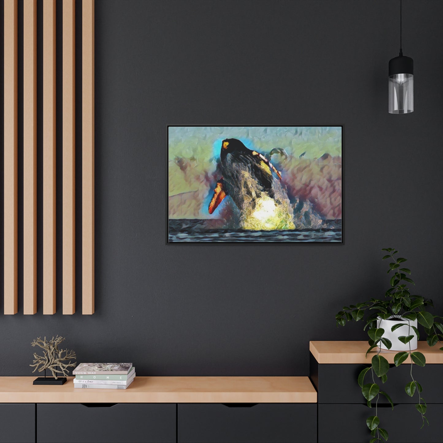 Gallery Canvas Wraps, Horizontal Frame ... An Extraordinary Humpback Breach ... 'With Explosive Energy' ... Family Archives (KPH) ... Circa: 21st Century. Maui, HI ... Original Works ...
