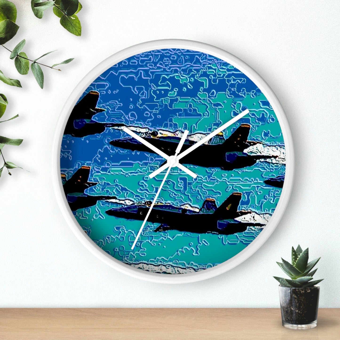 Wall clock ... Seattle Seafair ..."Blue Angels Run Over Lake Washington" ... Circa Mid 1980's ... Dr FJ Holt ... Original Works ...