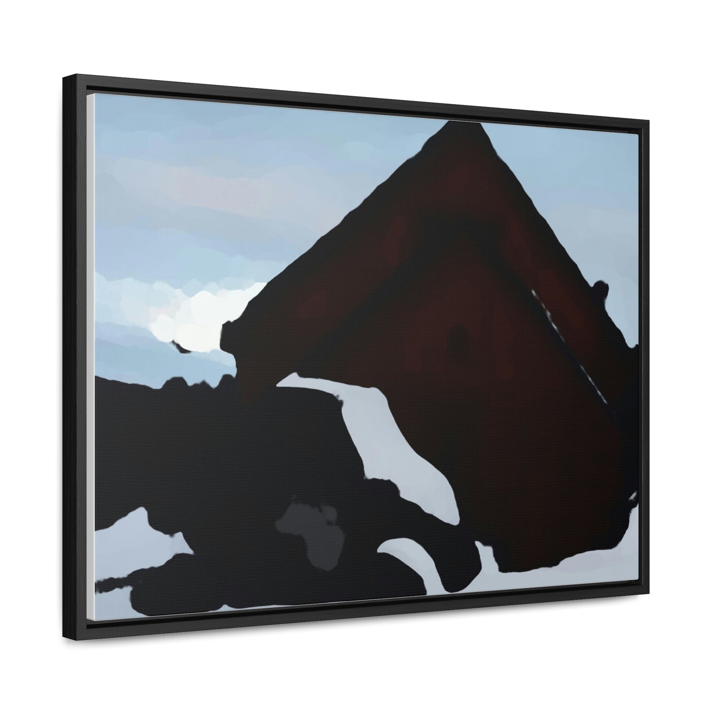 Gallery Canvas Wraps, Horizontal Frame ... After An Intense Snow Storm ... 'Digging Out' ... A Vehicle & Cabin "In The Mountains" ... March 2023 ... Original Works ...