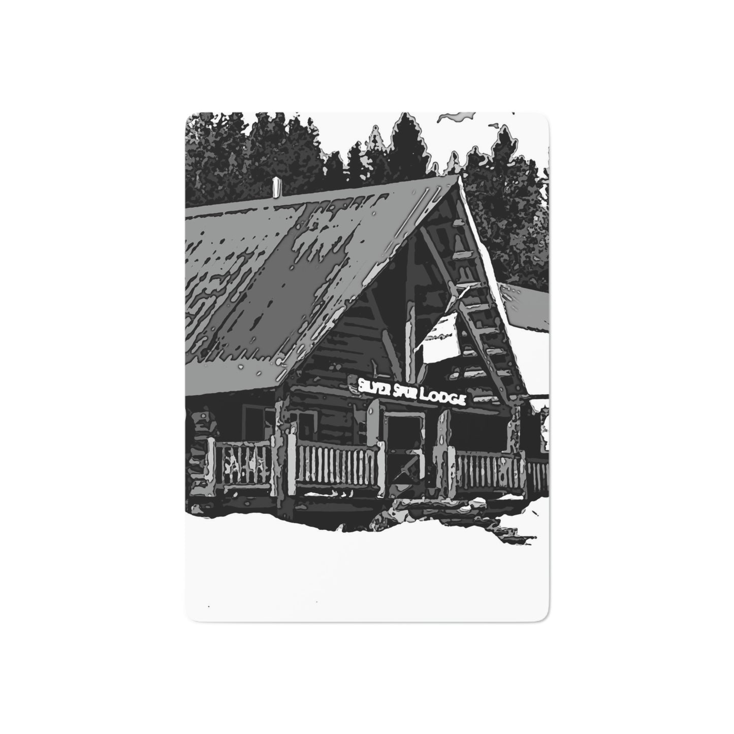 Custom Poker Cards ... A Beautiful Lodge & Back-Country Outfitter In A Mountain Town ... 'Dixie, Idaho, November 2022' ... Original Works ...