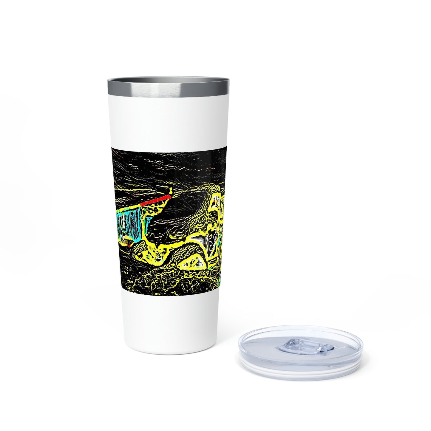 Copper Vacuum Insulated Tumbler, 22oz ... "Snow Vehicle In Snow Storm At-Rest" ... Circa 12Mar23 ... Central Idaho ... 18-Hours Rendering Time: Original Works ...
