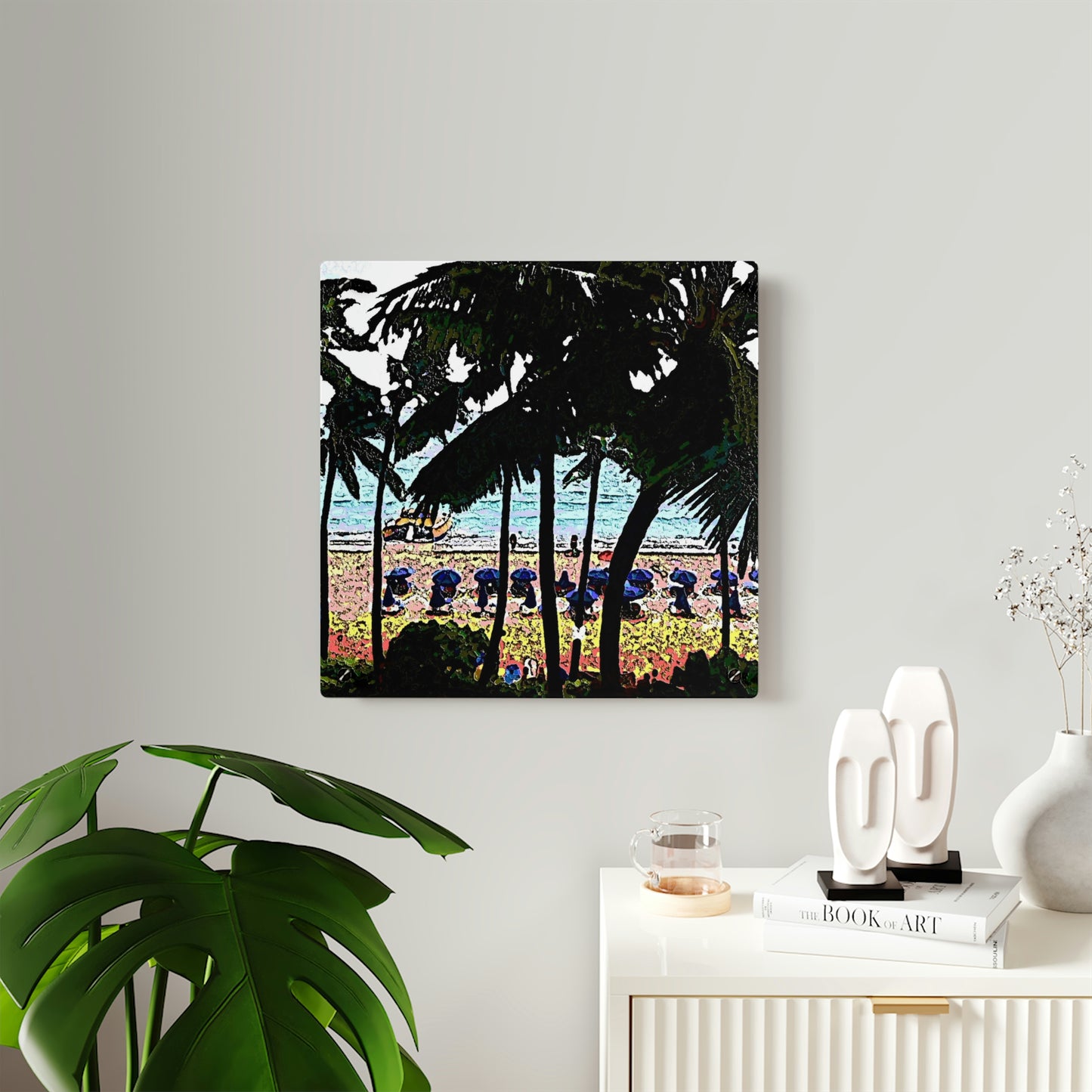 Acrylic Wall Art Panels ... "A Beautiful Beach Amongst The Palms" ... The Outrigger Waikiki, Honolulu, Oahu ... Original Works ...