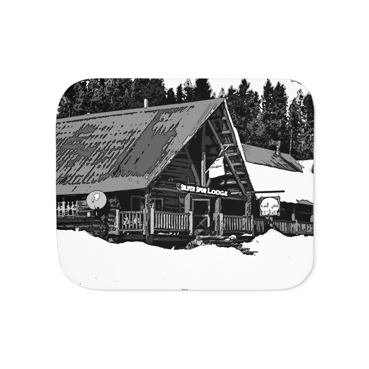 Sherpa Blanket ... A Beautiful Lodge & Back-Country Outfitter In A Mountain Town ... 'Dixie, Idaho, November 2022' ... Original Works ...