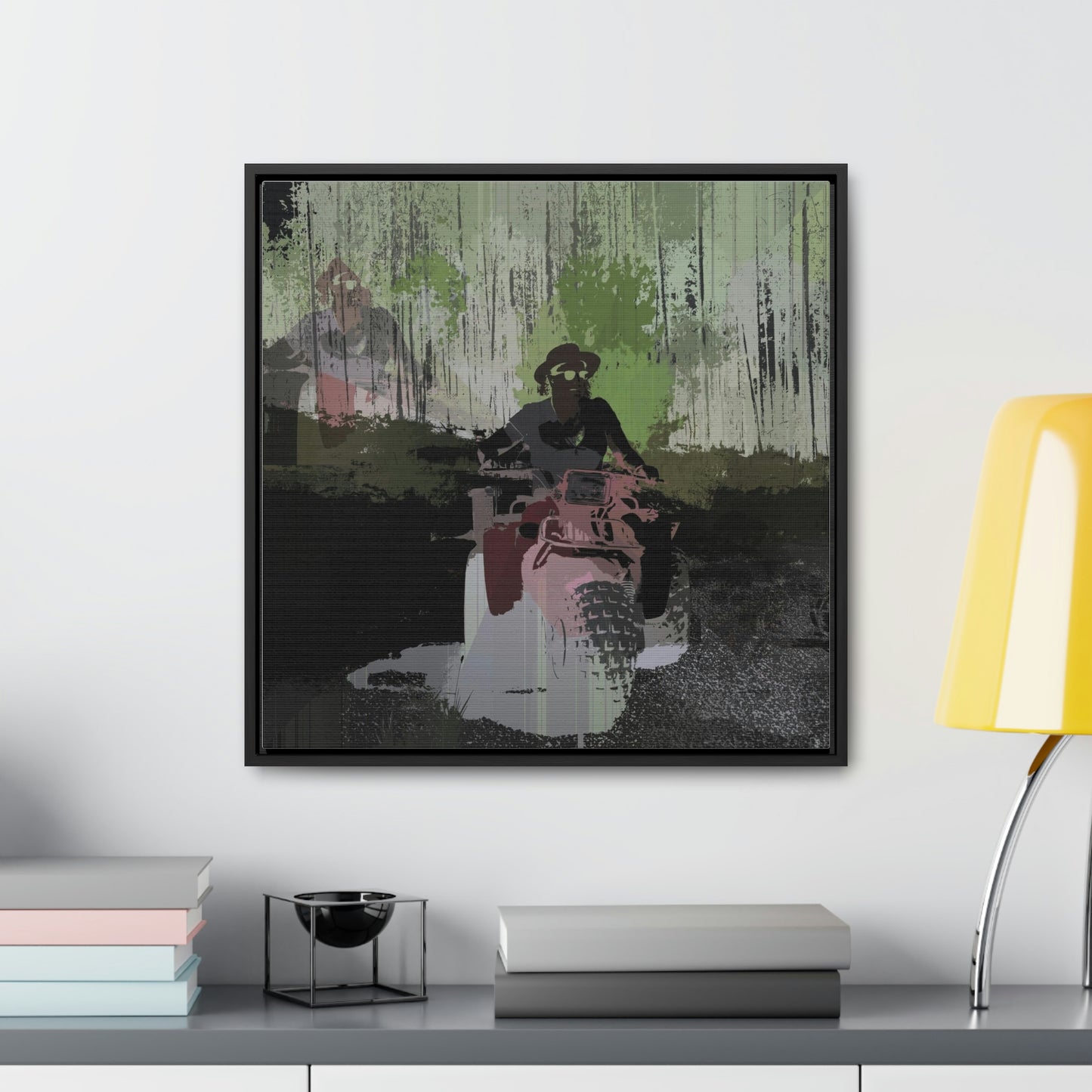 Gallery Canvas Wraps, Square Frame ...  3-Wheeln' N' Groovin The Mountain Roads ... Central Idaho ... Original Works ...