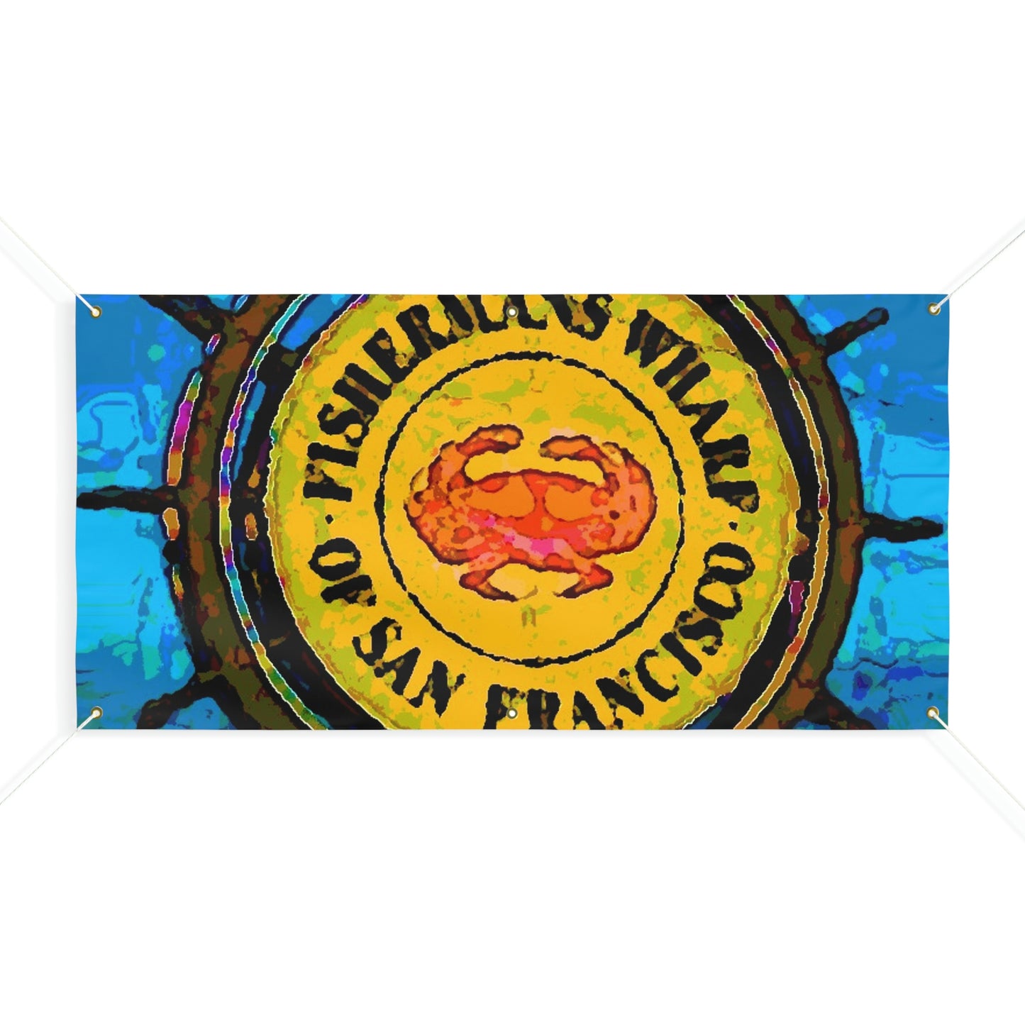 Matte Banner ... "No.9 Fishermen's Grotto - Fishermen's Wharf, SF, California" ... Family Archives: 1970's ... Original Works ...