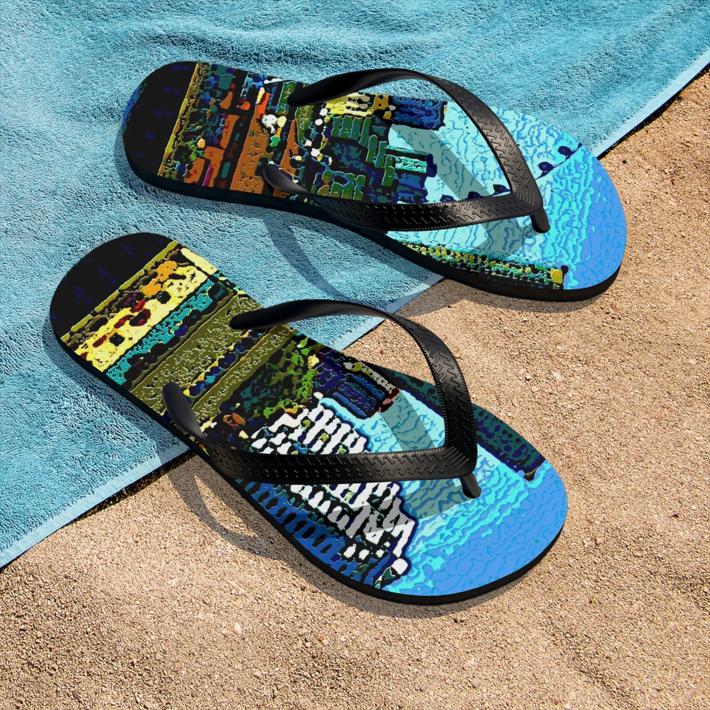 Unisex Flip-Flops ... That Classic Wheel ... 'Seattle's Wheel' ... & An Old Classic Waterside Vendors ...  'Family Archives' ... Original Works ...