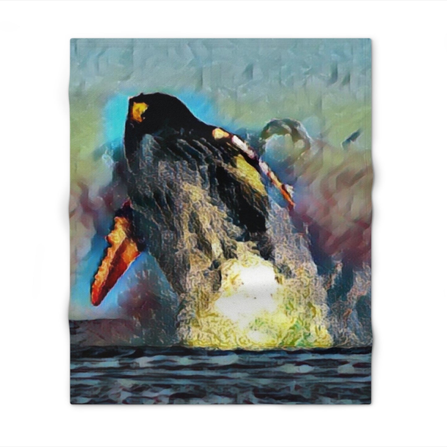 Throw Blanket ... An Extraordinary Humpback Breach ... 'With Explosive Energy' ... Family Archives (KPH) ... Circa: 21st Century. Maui, HI ... Original Works ...
