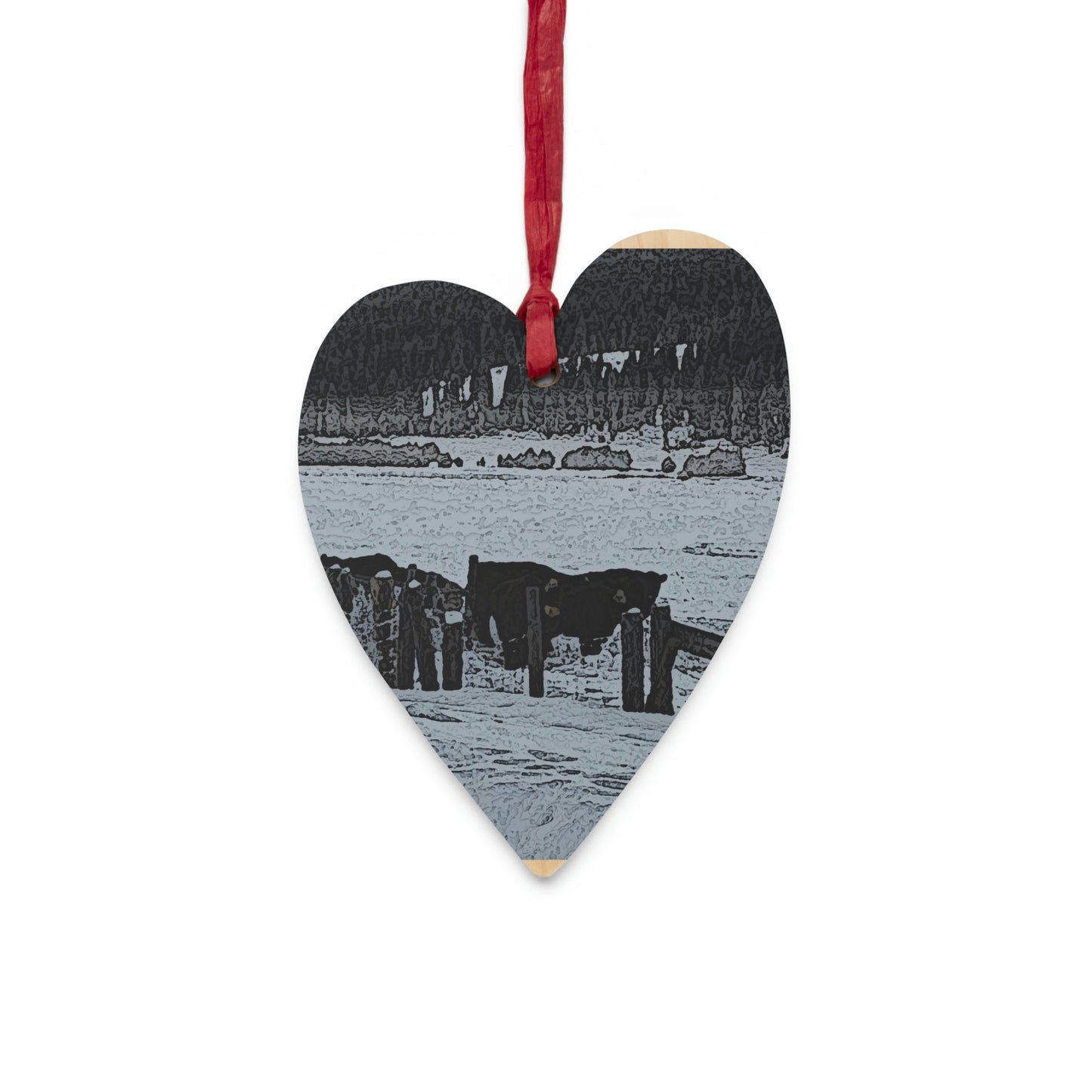 Wooden Ornaments ... A Quiet Morning ... "Along The Red River & Nature Preserve Plateau" ... Jan23 ... Original Works ...