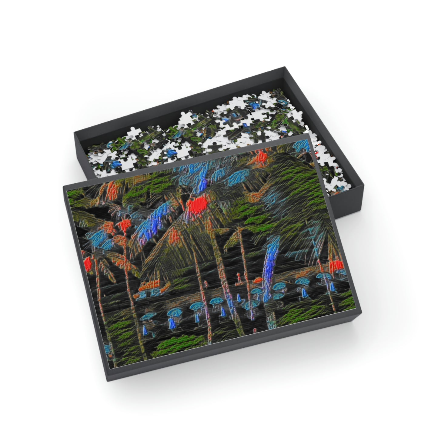 Puzzle (96, 252, 500, 1000-Piece) ... "The Royal Hawai'ian: Waikiki Beach_Beach" ... Honolulu, HI ... Ocotber 2014 (Halloween) ... Original Works ...