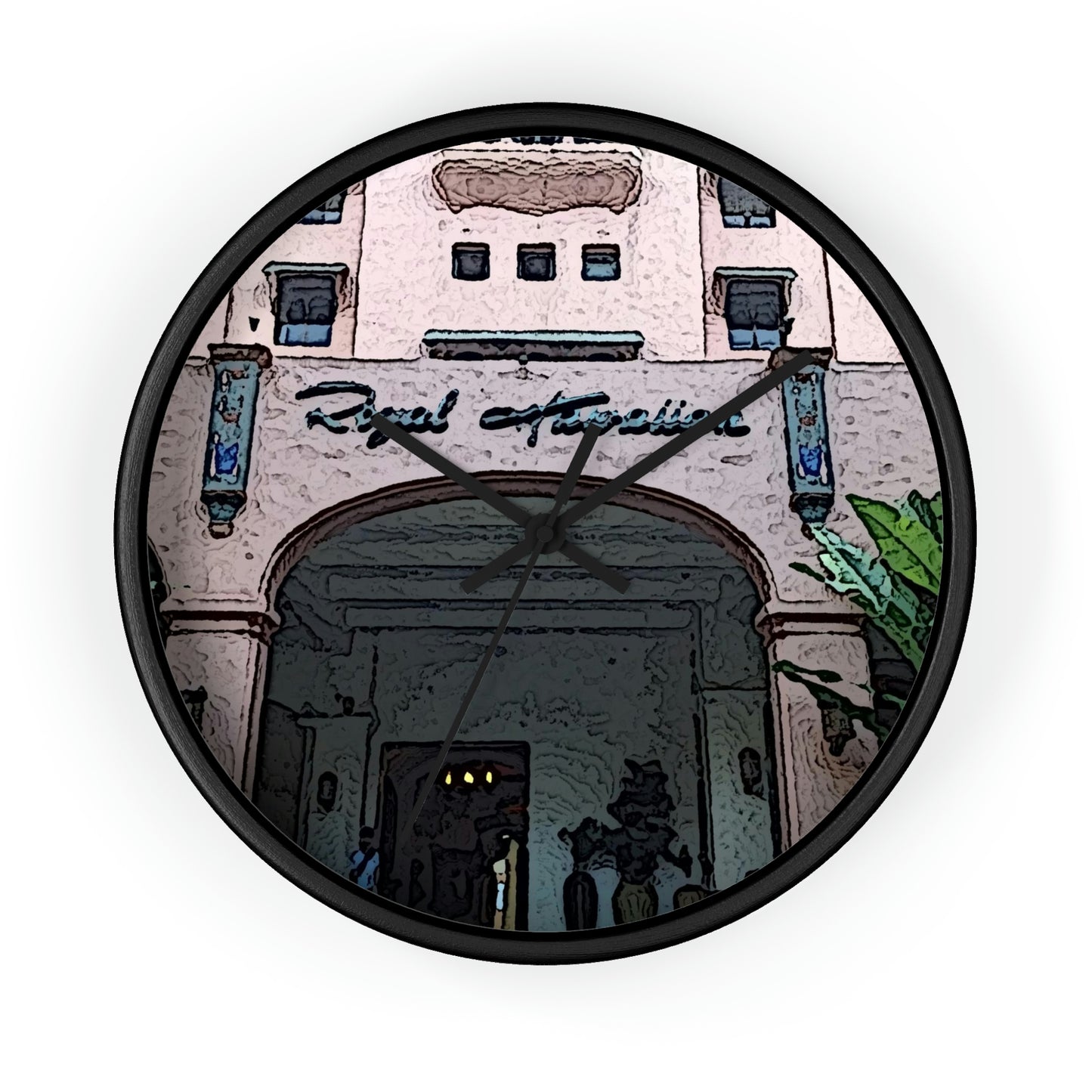 Wall clock ...  "La Grande Entree" At: 'The Pink Palace' ... The Royal Hawai'ian ... Honolulu, HI ... '27Oct2014' ... Original Works ...