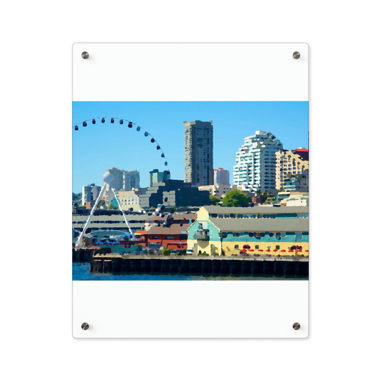 Acrylic Wall Art Panels ... That Classic Wheel ... 'Seattle's Wheel' ... & Old Classic Waterside Vendors ...  'Family Archives' ... Original Works ...
