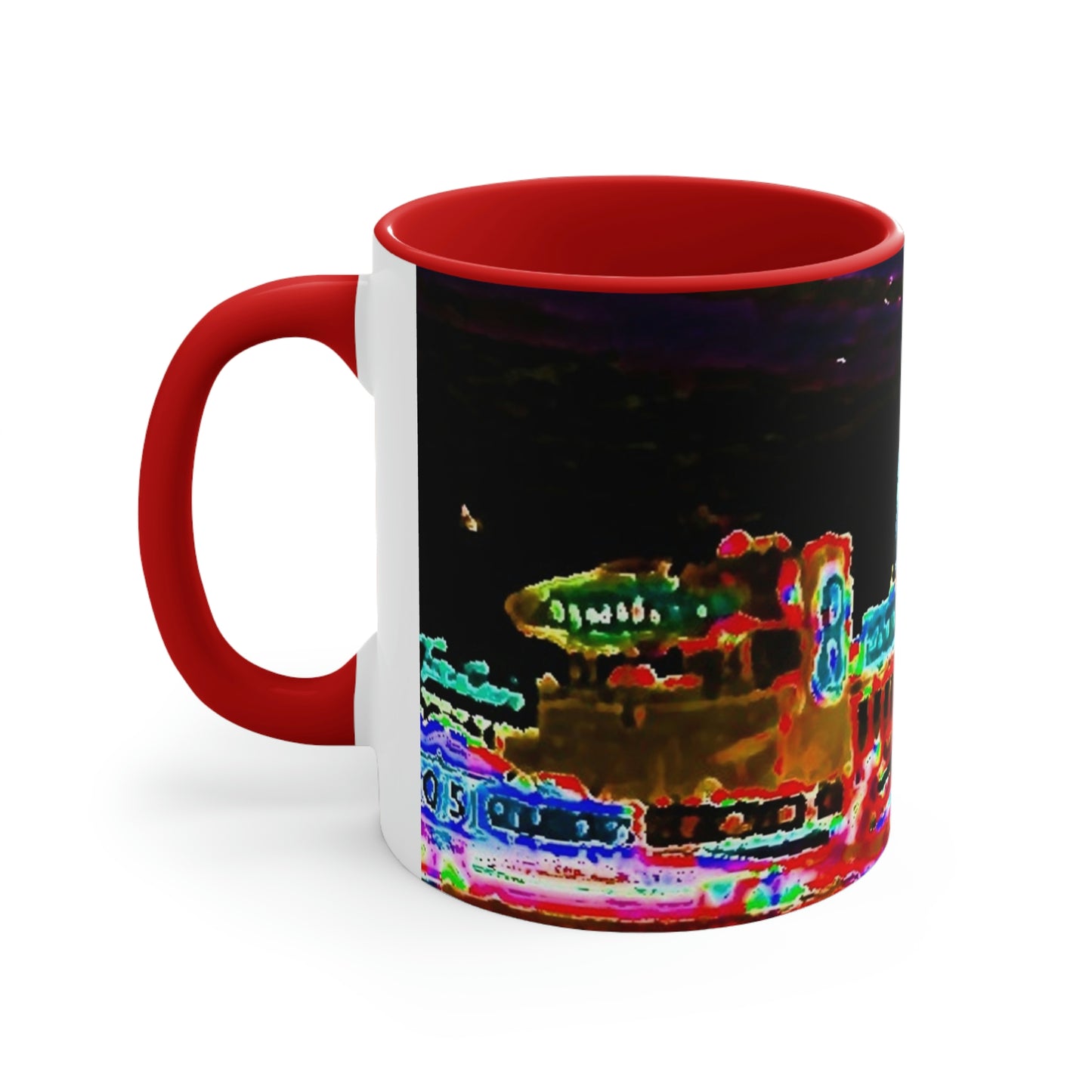 Accent Coffee Mug, 11oz ... "No.9 Fishermen's Grotto - Fishermen's Wharf, SF, California" ... Family Archives: 1970's ... Original Works ...