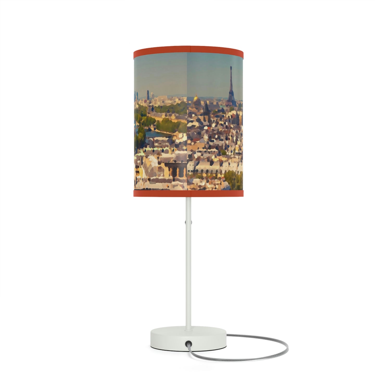 Lamp on a Stand, US|CA plug ... Au Paris ... "Along The River Seine" ... Barbara Joan Bonnell-Holt: 1972 ... Original Works ...