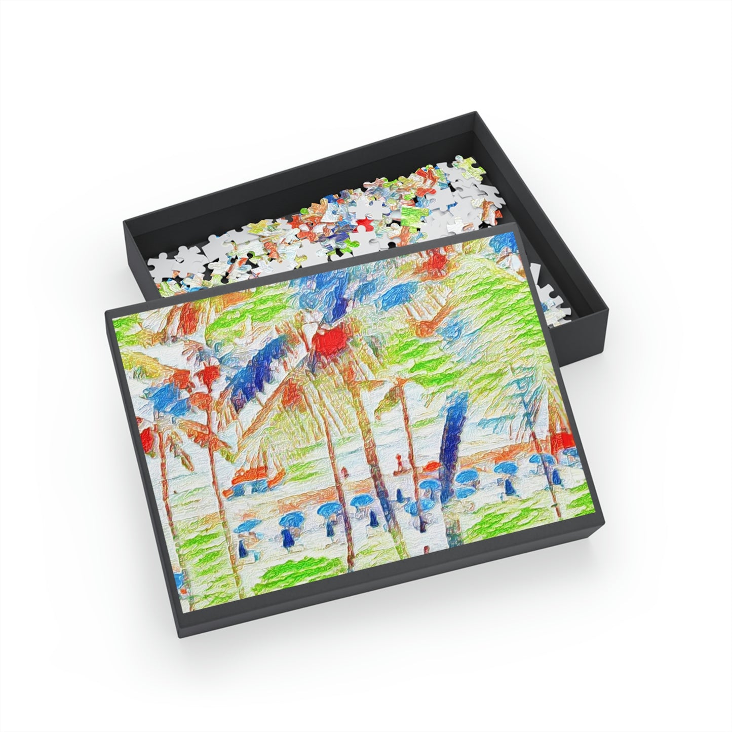 Puzzle (96, 252, 500, 1000-Piece) ... "The Royal Hawai'ian: Waikiki Beach_Beach" ... Honolulu, HI ... Ocotber 2014 (Halloween) ... Original Works ...
